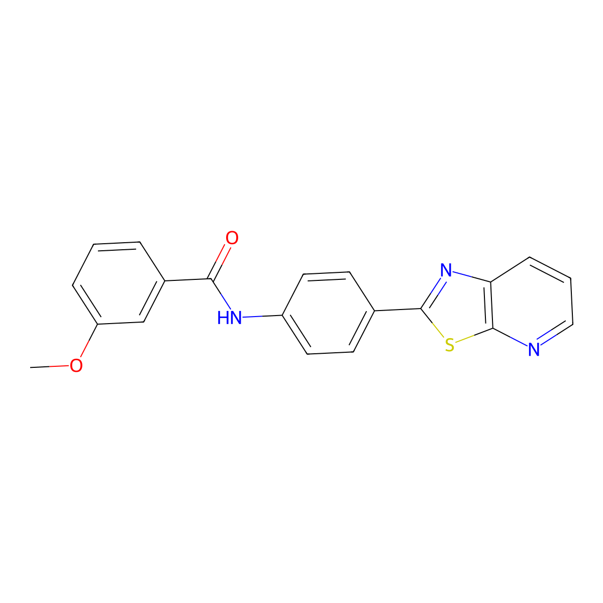 3-methoxy-N-(4-(thiazolo[5,4-b]pyridin-2-yl)phenyl)benzamide molecular structure, CAS 863588-86-7