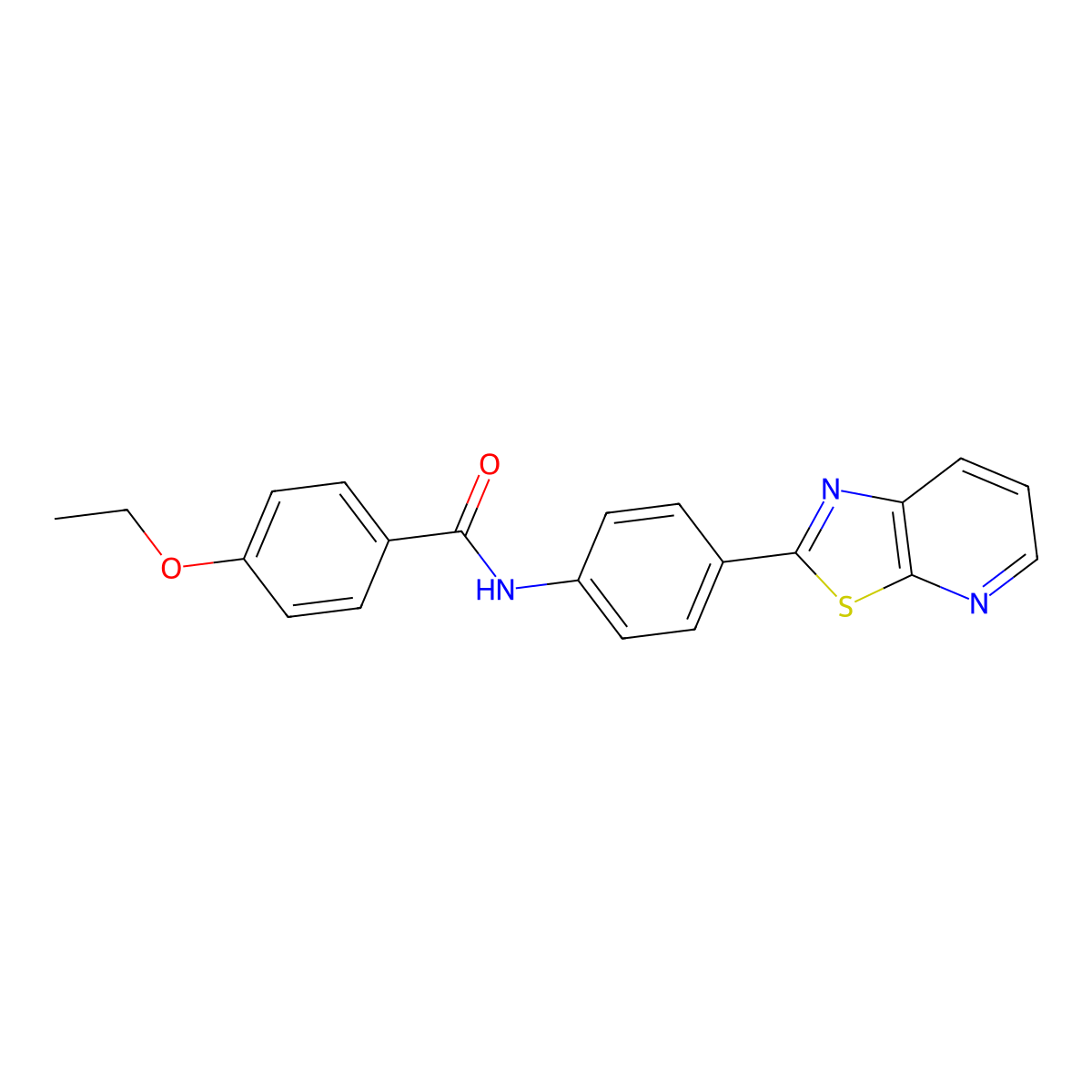 4-ethoxy-N-(4-(thiazolo[5,4-b]pyridin-2-yl)phenyl)benzamide molecular structure, CAS 863588-90-3