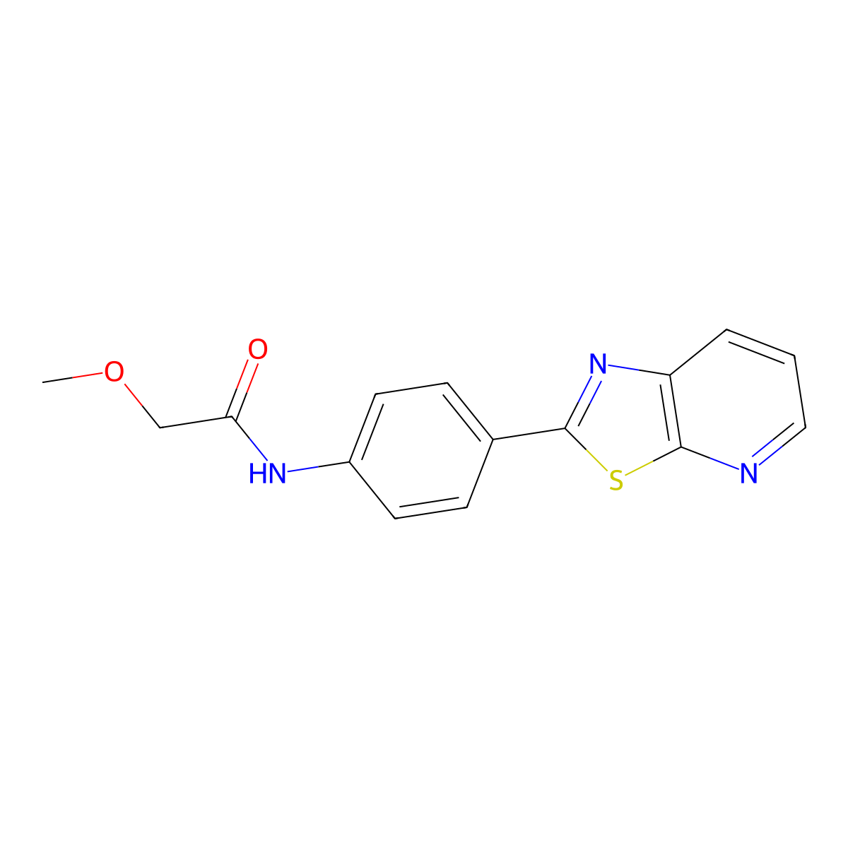 2-methoxy-N-(4-(thiazolo[5,4-b]pyridin-2-yl)phenyl)acetamide molecular structure, CAS 863588-92-5