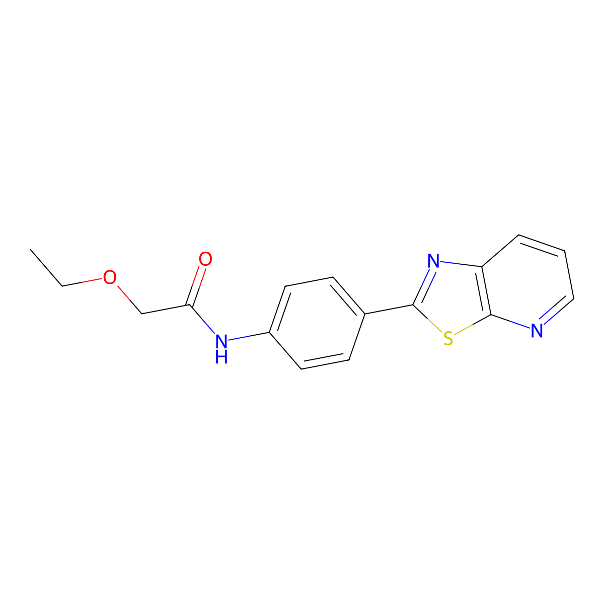2-ethoxy-N-(4-{[1,3]thiazolo[5,4-b]pyridin-2-yl}phenyl)acetamide molecular structure, CAS 863588-93-6