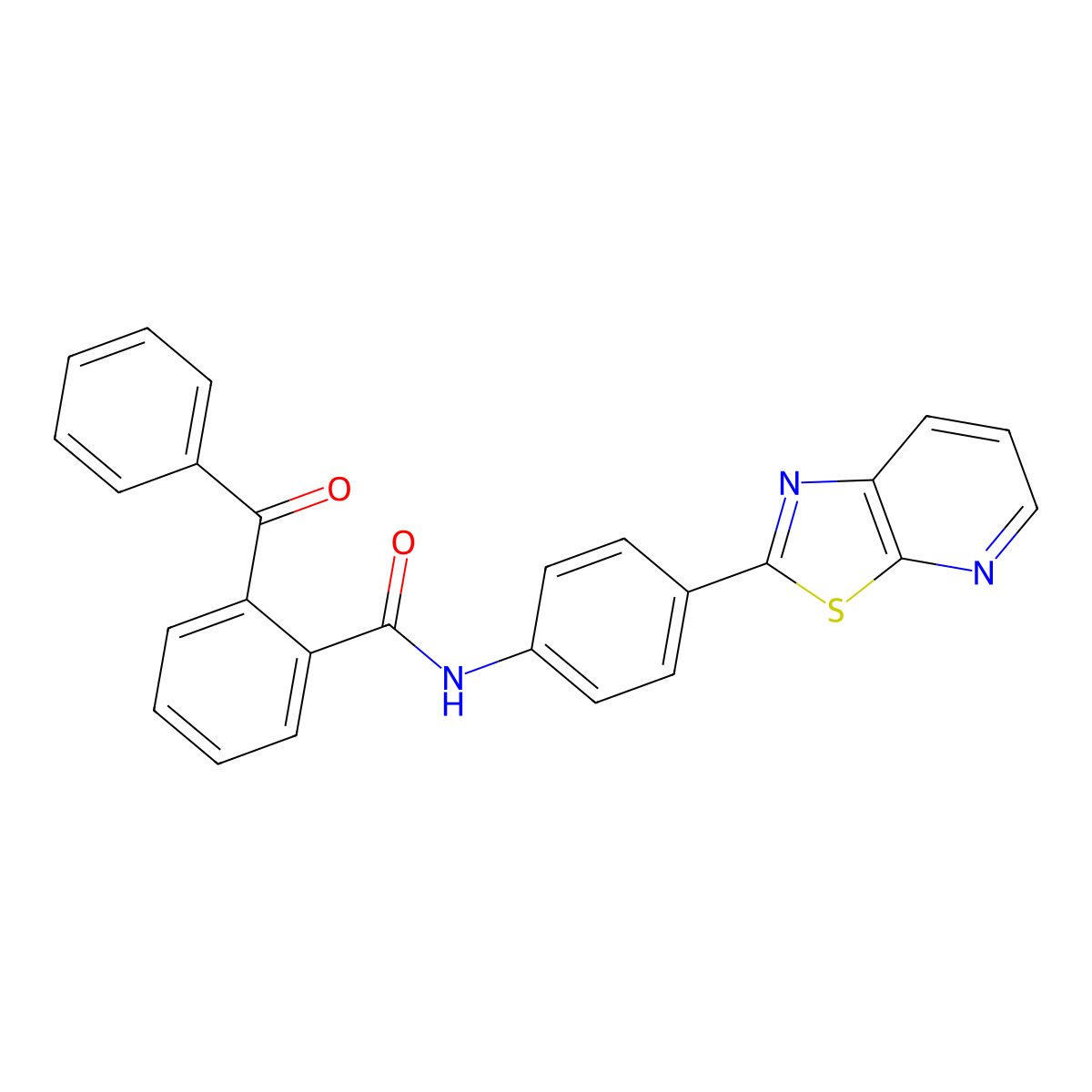 2-benzoyl-N-(4-(thiazolo[5,4-b]pyridin-2-yl)phenyl)benzamide molecular structure, CAS 863588-96-9