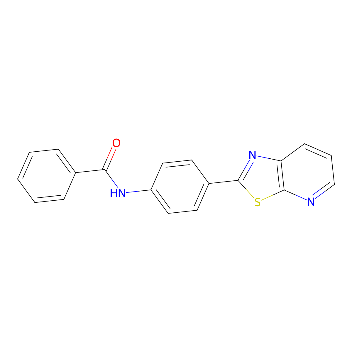 N-(4-(thiazolo[5,4-b]pyridin-2-yl)phenyl)benzamide molecular structure, CAS 863588-99-2