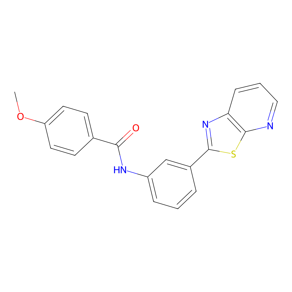 4-Methoxy-N-(3-{[1,3]thiazolo[5,4-B]pyridin-2-YL}phenyl)benzamide molecular structure, CAS 863589-18-8