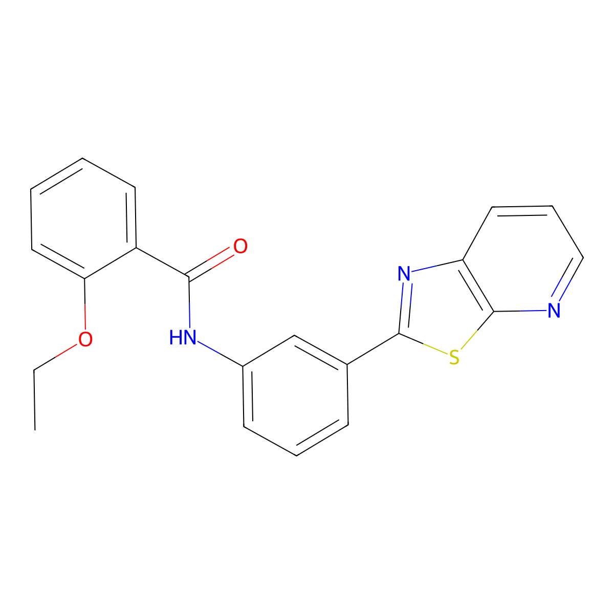 2-Ethoxy-N-(3-{[1,3]thiazolo[5,4-B]pyridin-2-YL}phenyl)benzamide molecular structure, CAS 863589-26-8