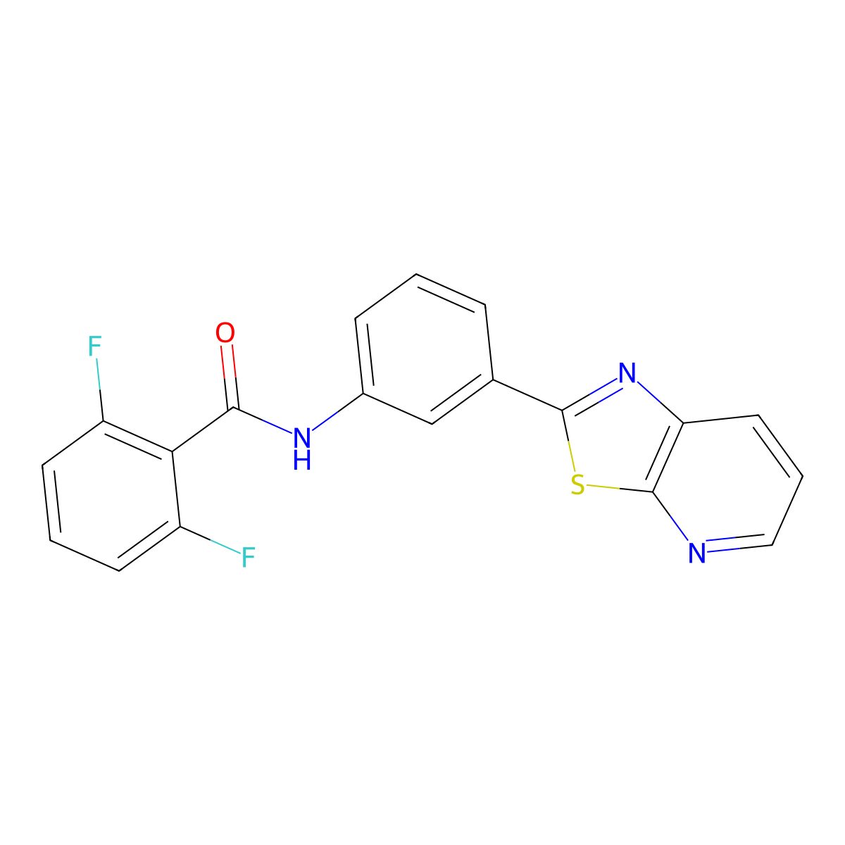 2,6-Difluoro-N-(3-{[1,3]thiazolo[5,4-B]pyridin-2-YL}phenyl)benzamide molecular structure, CAS 863589-32-6