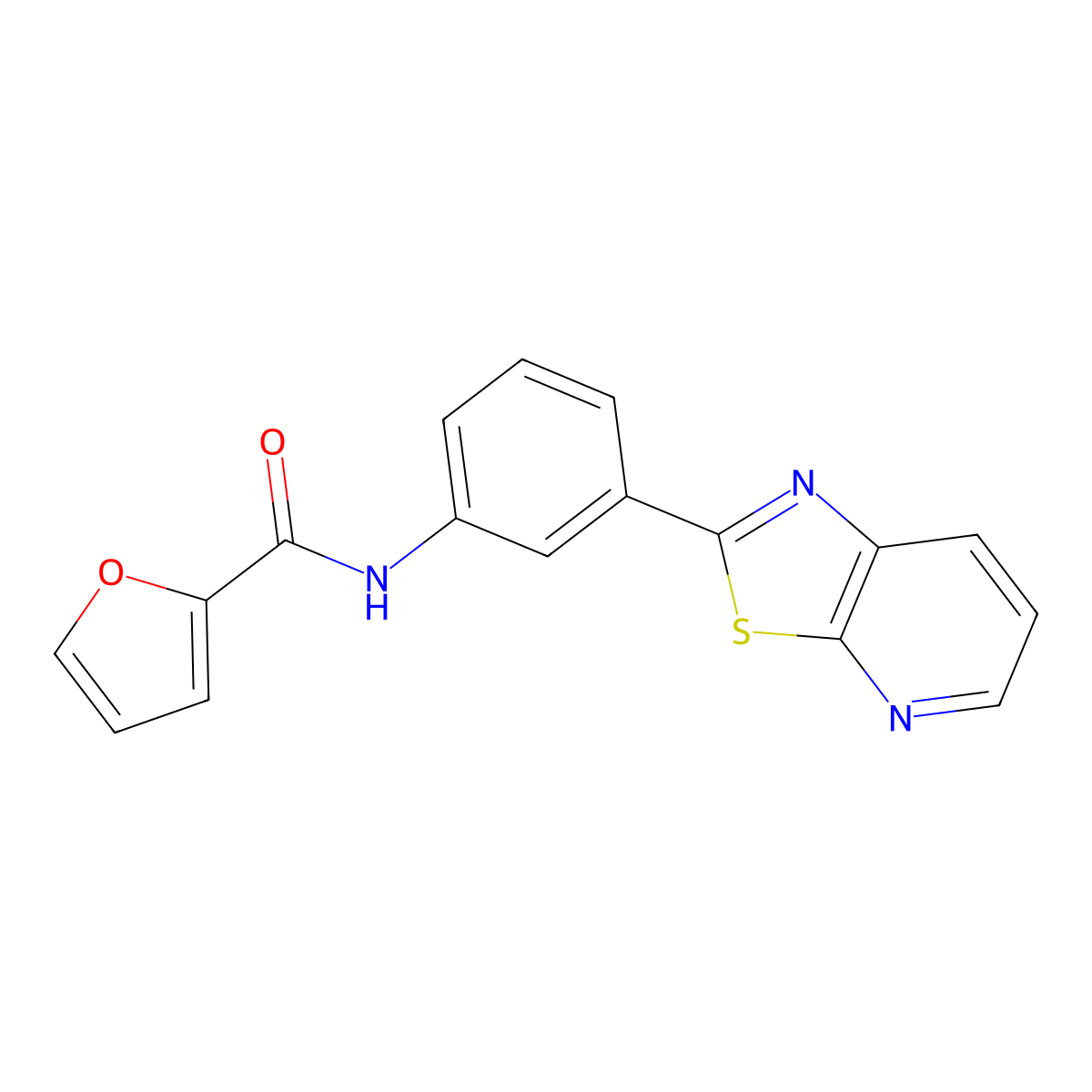 N-(3-{[1,3]Thiazolo[5,4-B]pyridin-2-YL}phenyl)furan-2-carboxamide molecular structure, CAS 863589-41-7