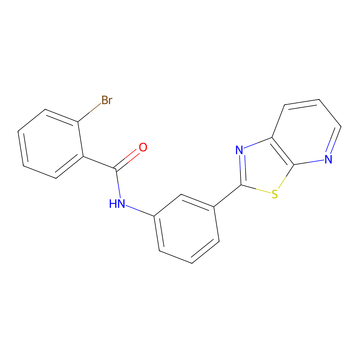 2-Bromo-N-(3-{[1,3]thiazolo[5,4-B]pyridin-2-YL}phenyl)benzamide molecular structure, CAS 863589-42-8