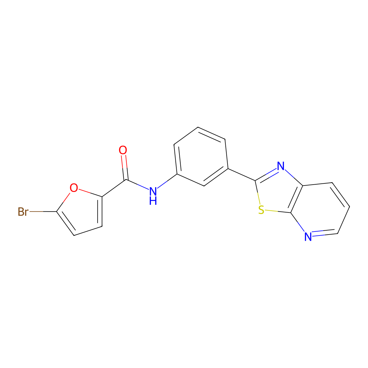 5-bromo-N-(3-(thiazolo[5,4-b]pyridin-2-yl)phenyl)furan-2-carboxamide molecular structure, CAS 863589-50-8