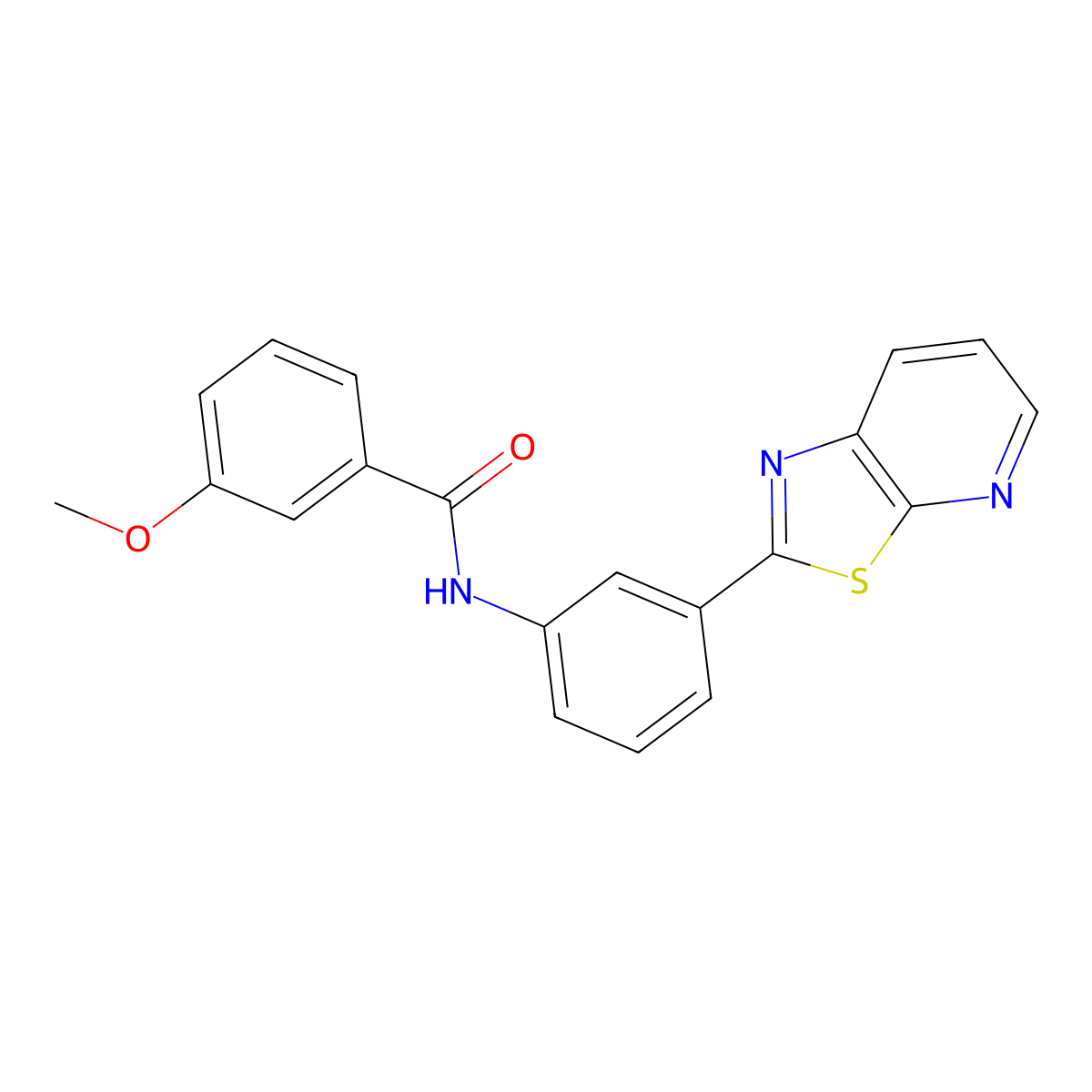 3-methoxy-N-(3-(thiazolo[5,4-b]pyridin-2-yl)phenyl)benzamide molecular structure, CAS 863589-52-0