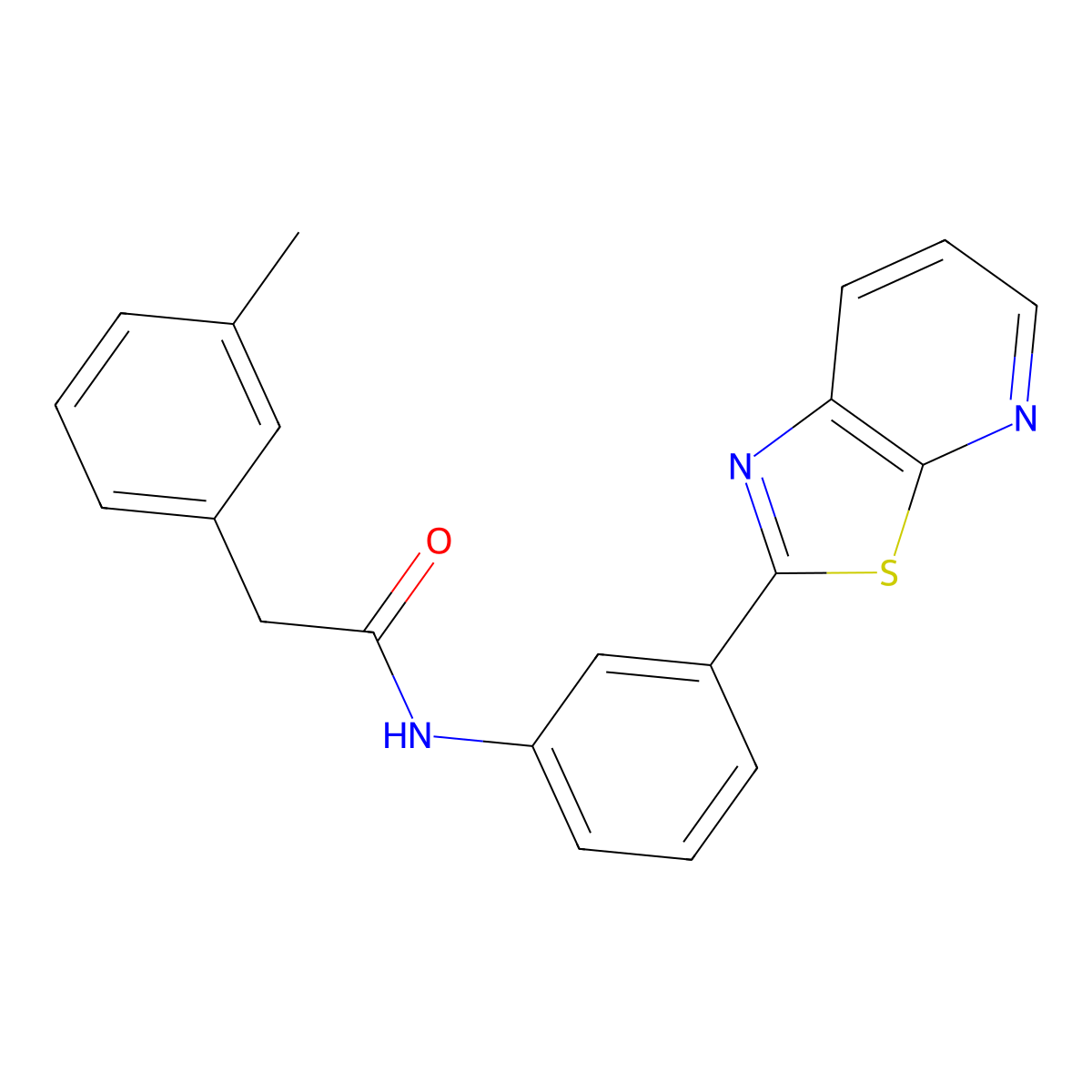 N-(3-(thiazolo[5,4-b]pyridin-2-yl)phenyl)-2-(m-tolyl)acetamide molecular structure, CAS 863592-46-5