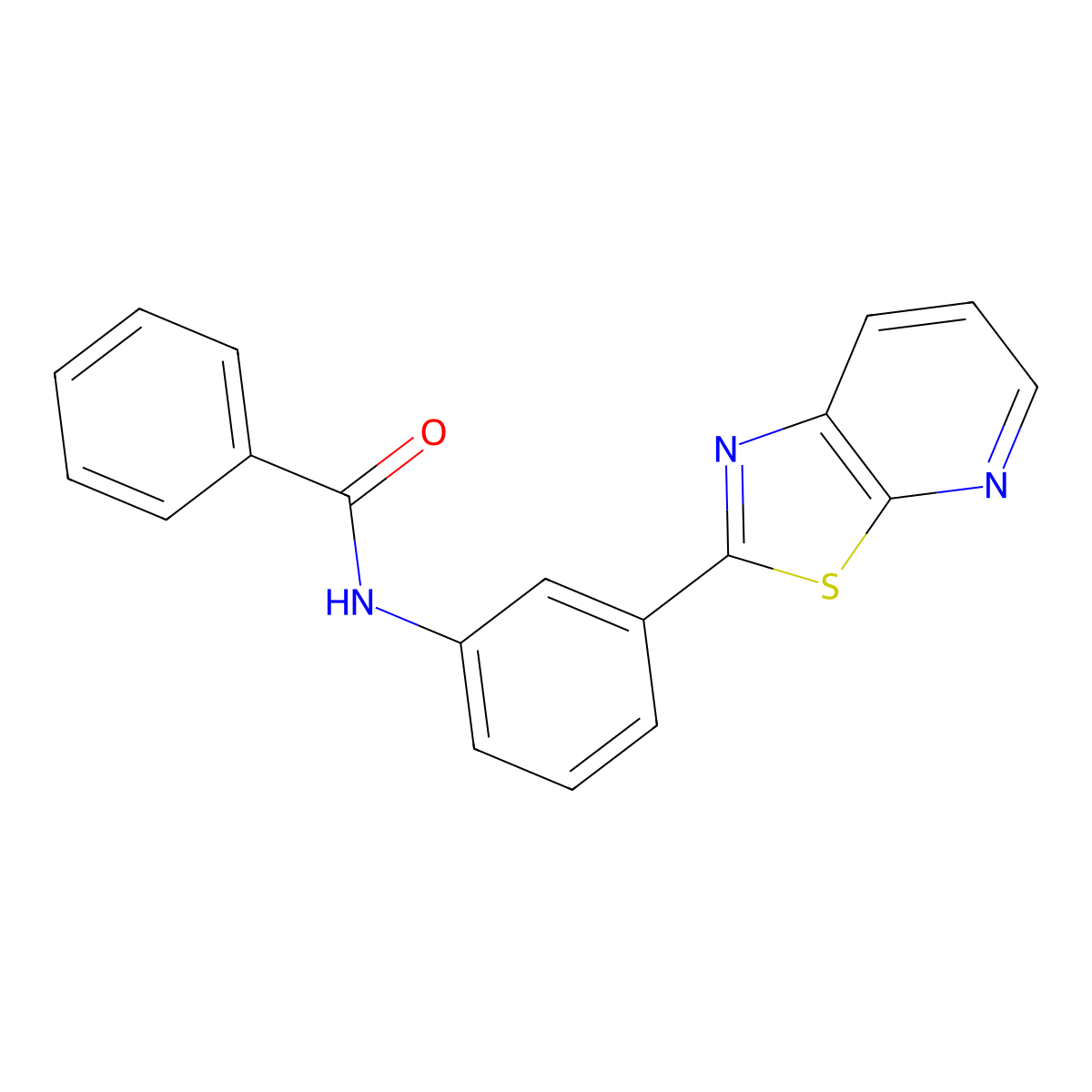 N-(3-(thiazolo[5,4-b]pyridin-2-yl)phenyl)benzamide molecular structure, CAS 863592-50-1