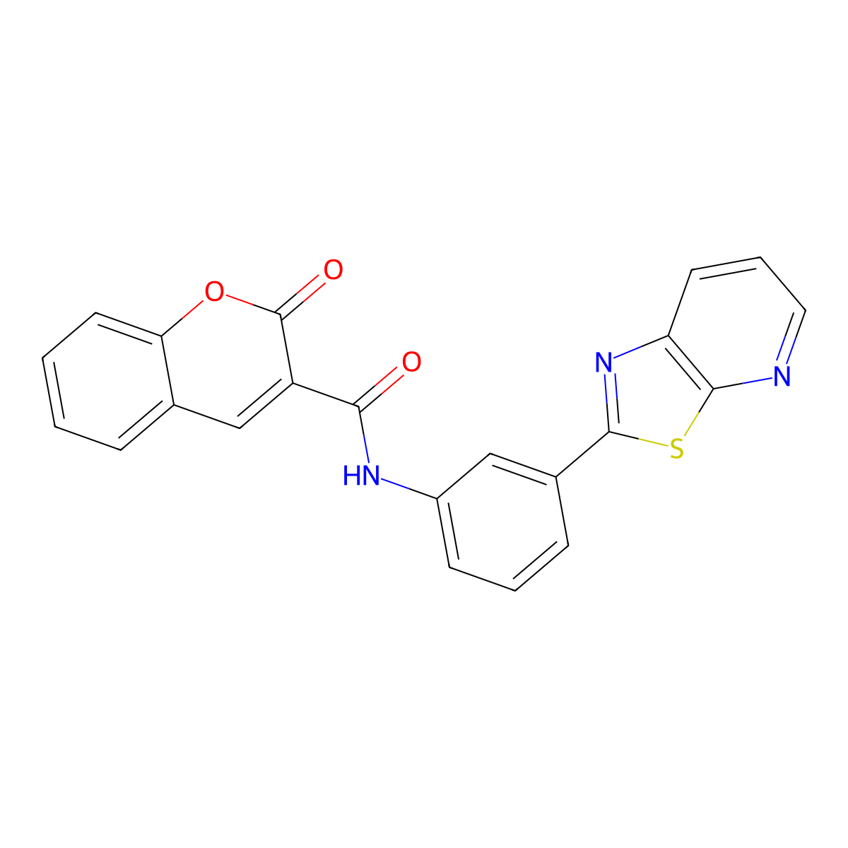 2-oxo-N-(3-(thiazolo[5,4-b]pyridin-2-yl)phenyl)-2H-chromene-3-carboxamide molecular structure, CAS 863592-52-3