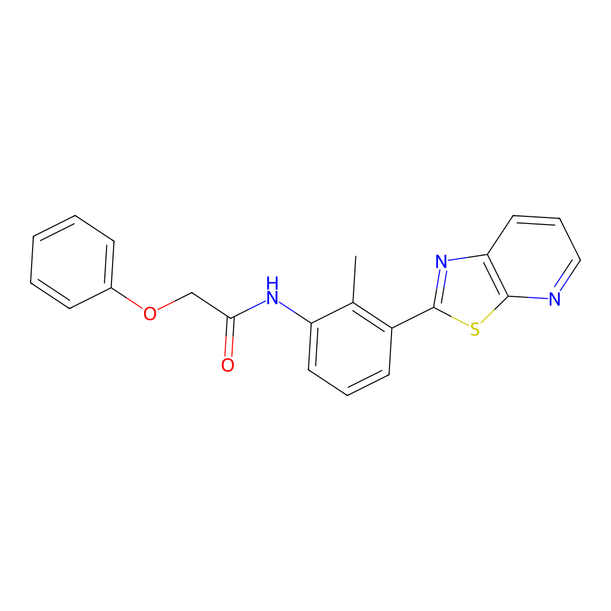 N-(2-Methyl-3-{[1,3]thiazolo[5,4-B]pyridin-2-YL}phenyl)-2-phenoxyacetamide molecular structure, CAS 863593-30-0