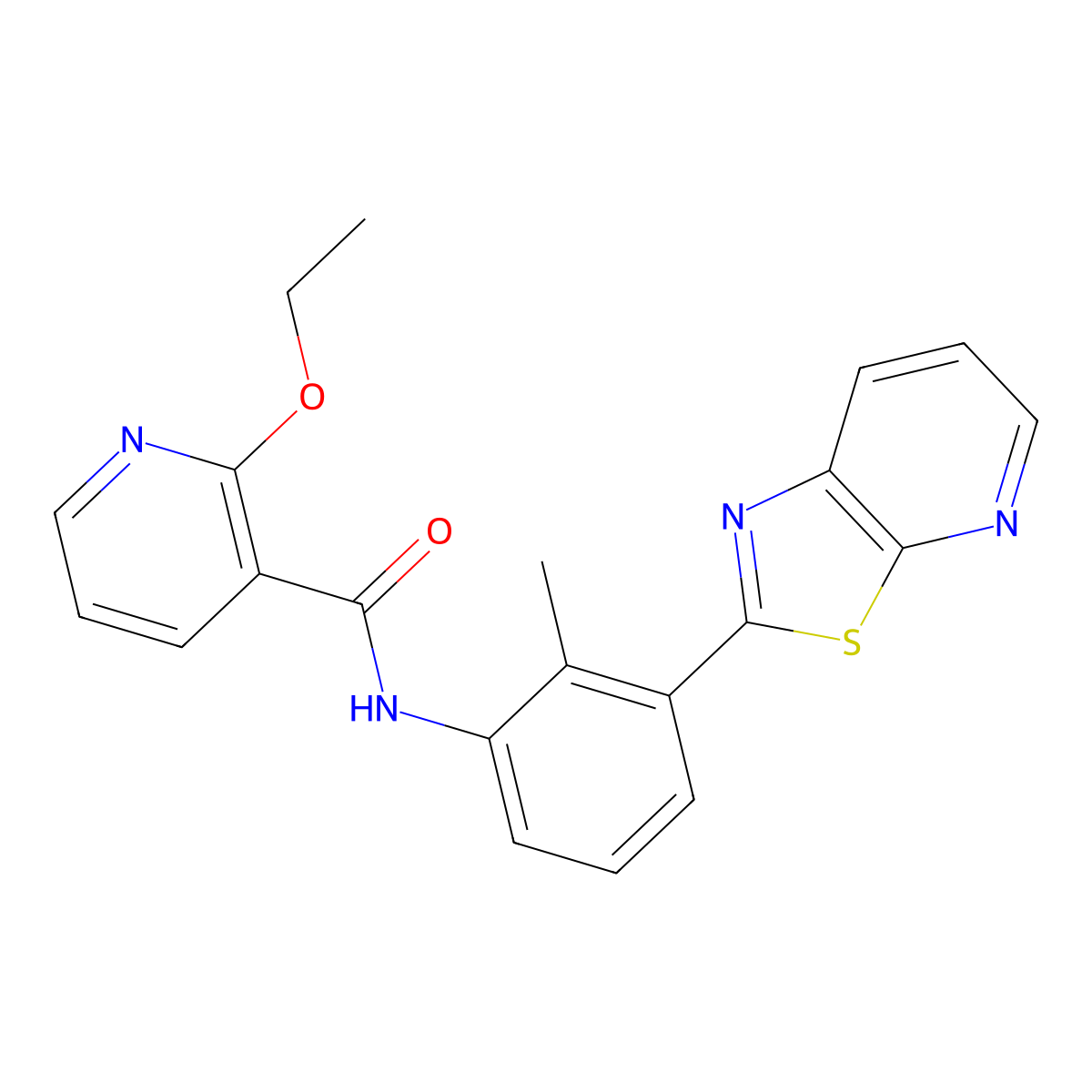 2-ethoxy-N-(2-methyl-3-(thiazolo[5,4-b]pyridin-2-yl)phenyl)nicotinamide molecular structure, CAS 863593-62-8