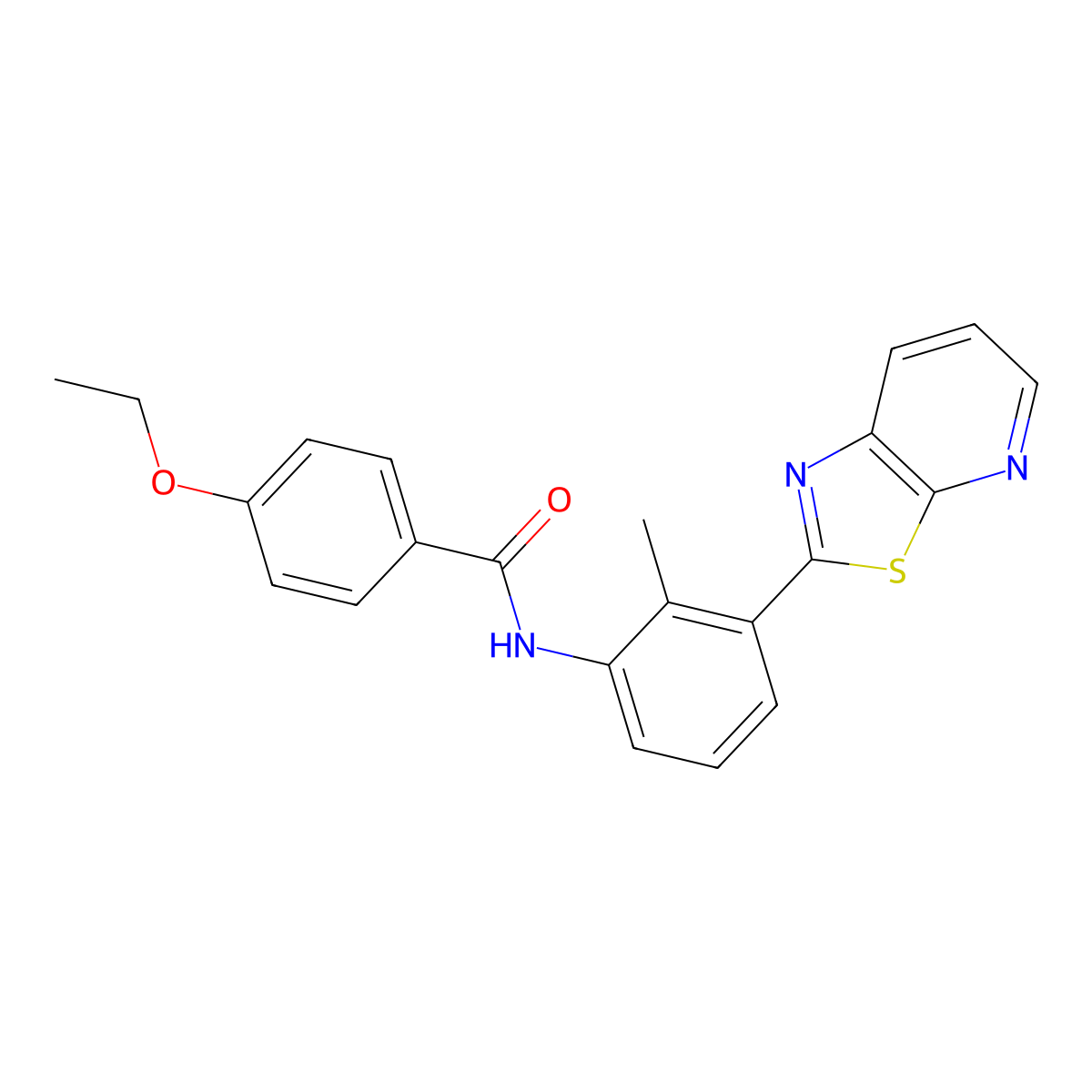 4-Ethoxy-N-(2-methyl-3-{[1,3]thiazolo[5,4-B]pyridin-2-YL}phenyl)benzamide molecular structure, CAS 863593-69-5