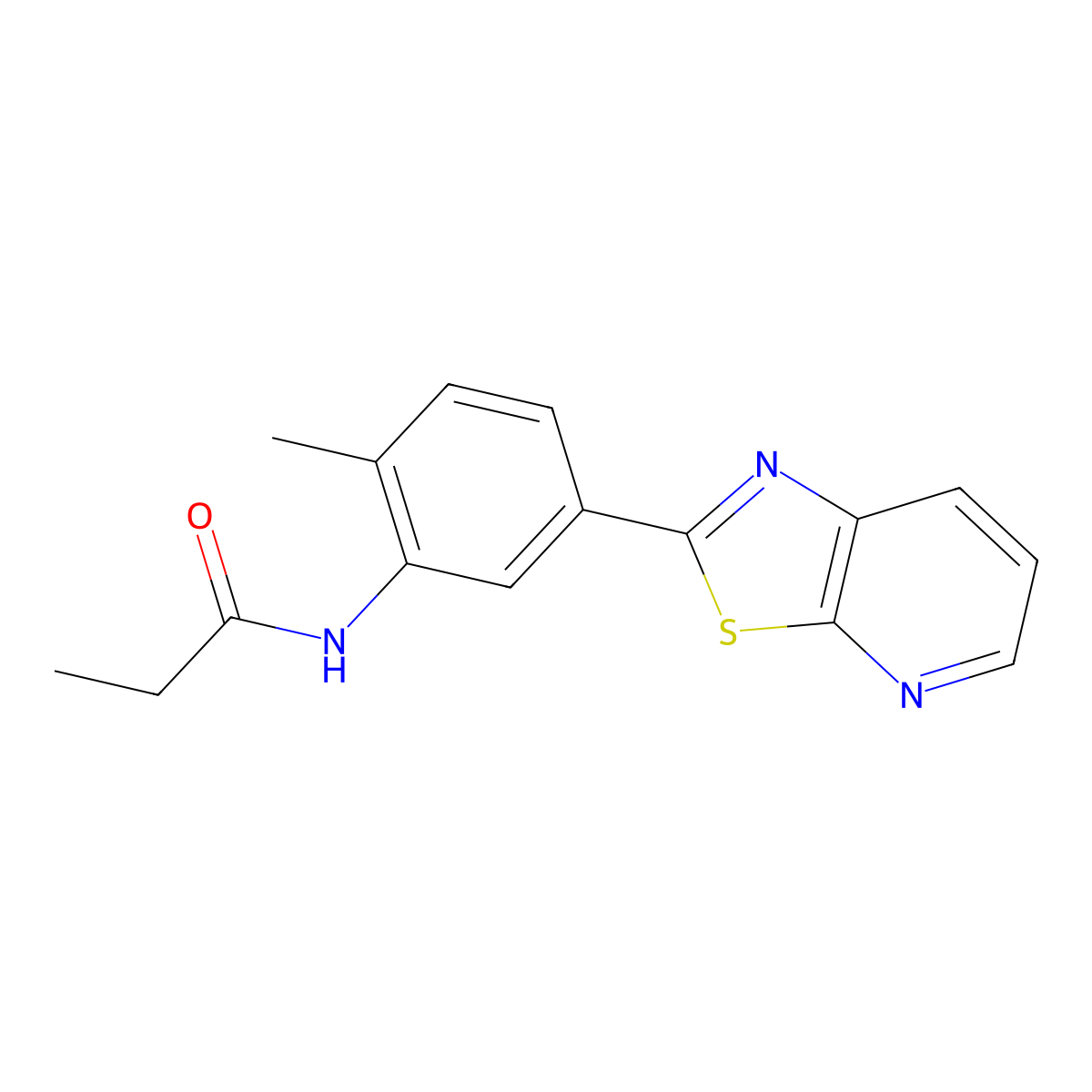 N-(2-Methyl-5-{[1,3]thiazolo[5,4-B]pyridin-2-YL}phenyl)propanamide molecular structure, CAS 863593-88-8