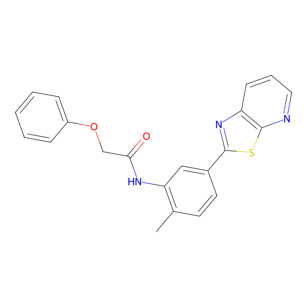 N-(2-methyl-5-(thiazolo[5,4-b]pyridin-2-yl)phenyl)-2-phenoxyacetamide molecular structure, CAS 863593-99-1