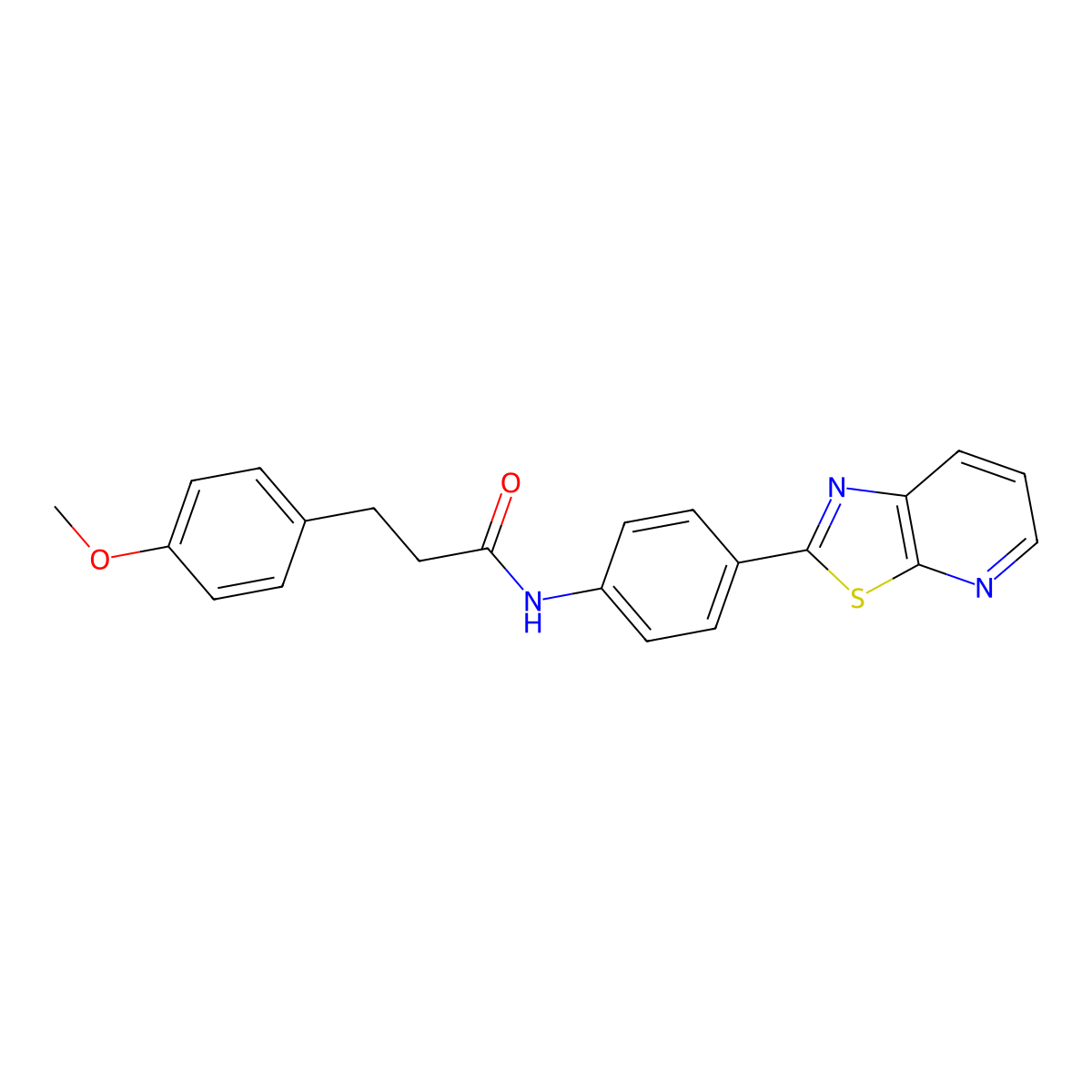 3-(4-methoxyphenyl)-N-(4-(thiazolo[5,4-b]pyridin-2-yl)phenyl)propanamide molecular structure, CAS 863594-43-8