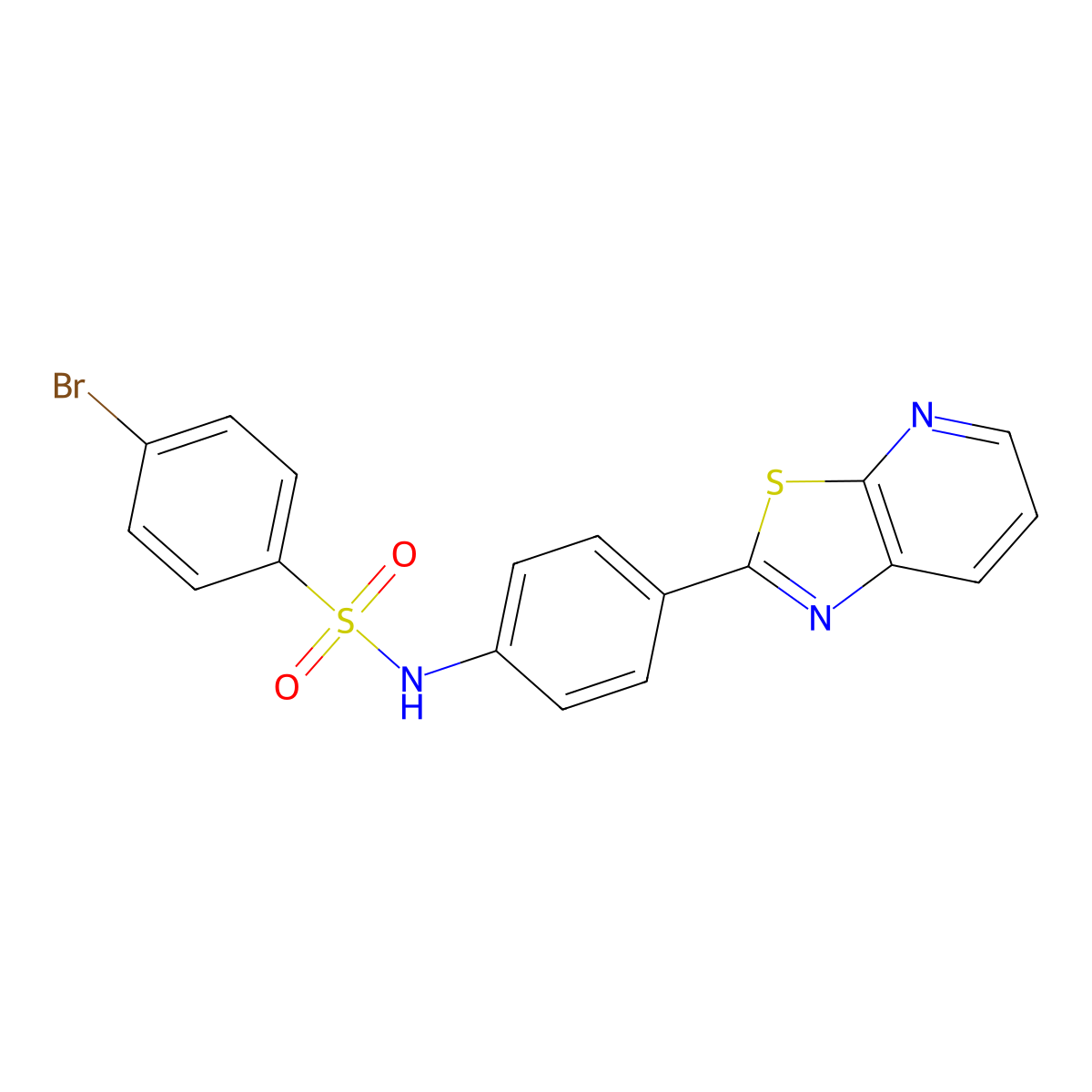 4-bromo-N-(4-(thiazolo[5,4-b]pyridin-2-yl)phenyl)benzenesulfonamide molecular structure, CAS 863594-65-4