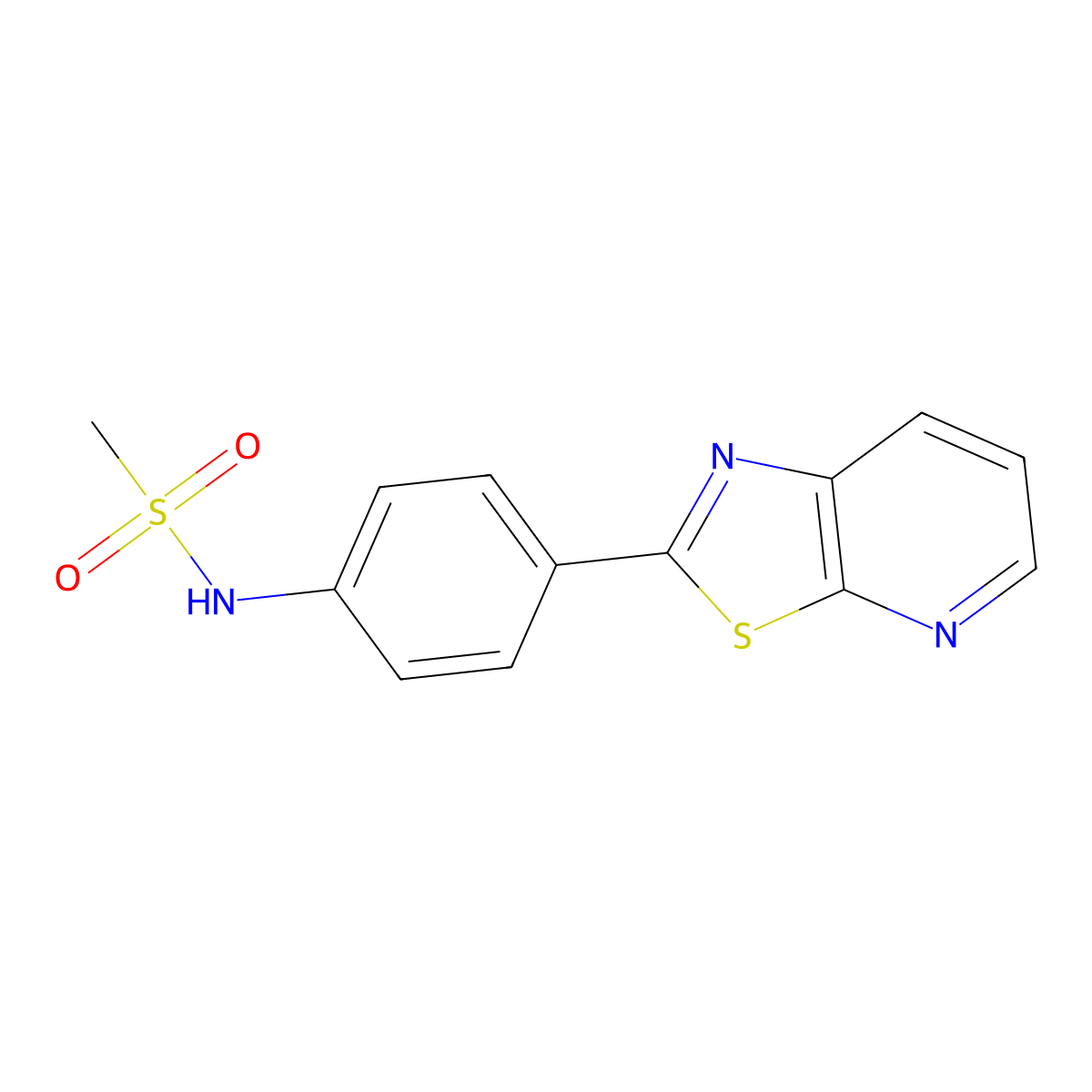 N-(4-(thiazolo[5,4-b]pyridin-2-yl)phenyl)methanesulfonamide molecular structure, CAS 863594-68-7