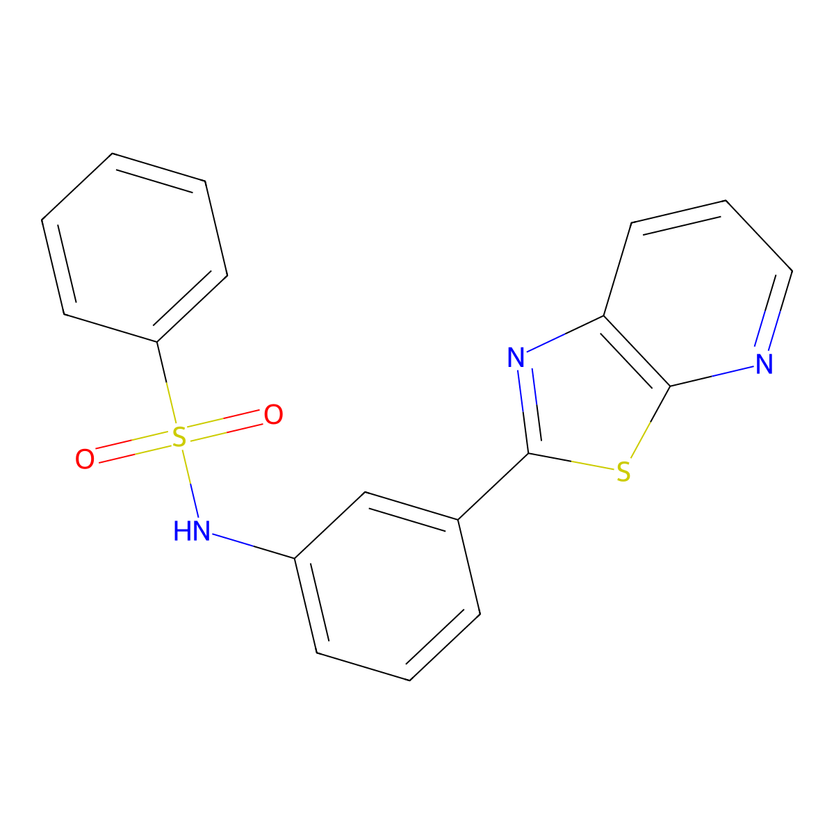 N-(3-(thiazolo[5,4-b]pyridin-2-yl)phenyl)benzenesulfonamide molecular structure, CAS 863594-85-8