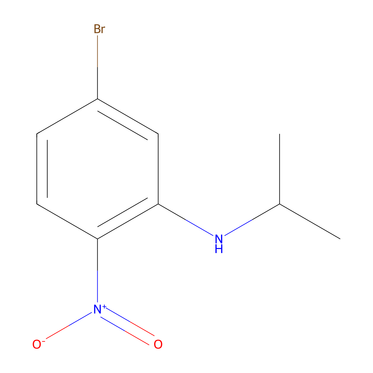 5-Bromo-N-isopropyl-2-nitroaniline molecular structure, CAS 863604-71-1