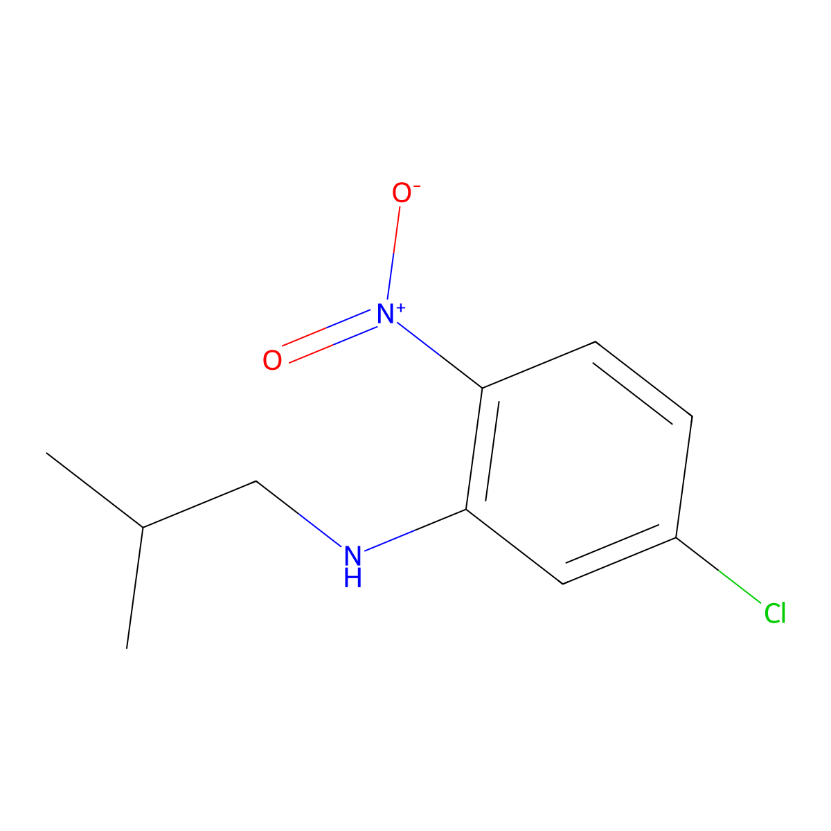 N-[Isobutyl]2-nitro-5-chloroaniline molecular structure, CAS 863605-17-8