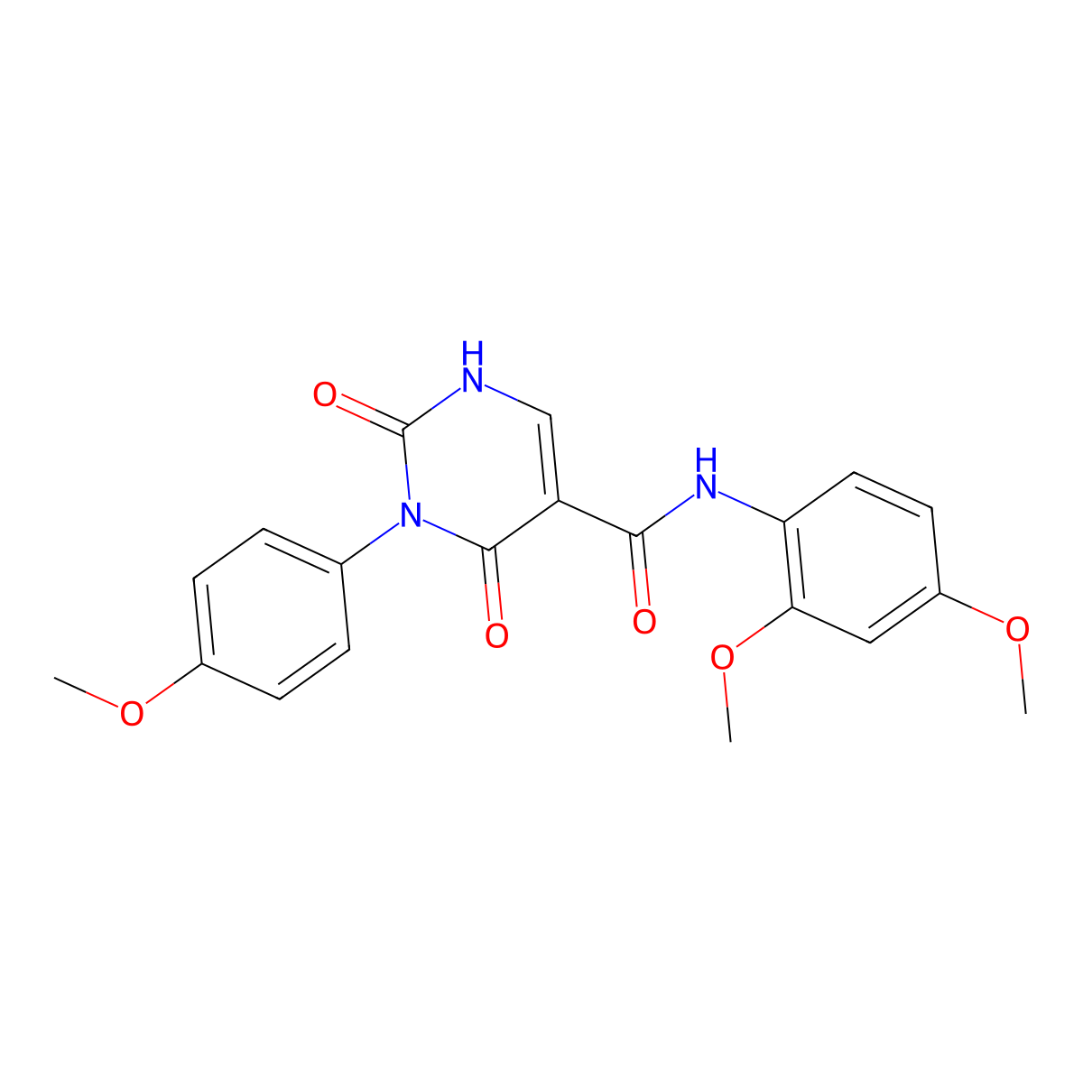 N-(2,4-dimethoxyphenyl)-3-(4-methoxyphenyl)-2,4-dioxo-1,2,3,4-tetrahydropyrimidine-5-carboxamide molecular structure, CAS 863611-36-3
