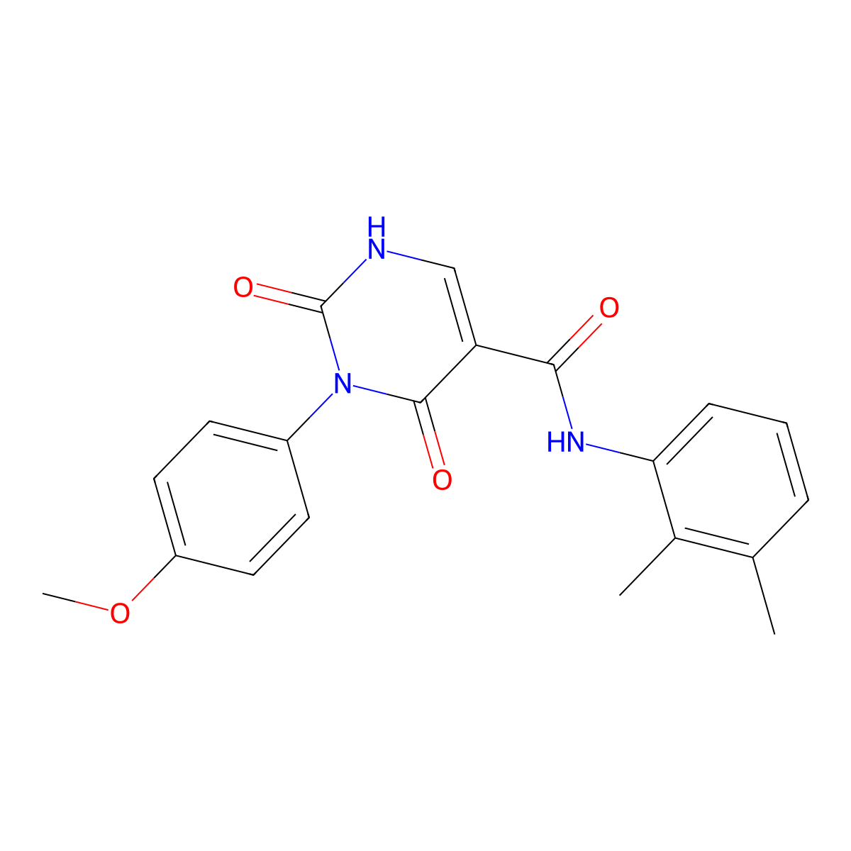 N-(2,3-dimethylphenyl)-3-(4-methoxyphenyl)-2,4-dioxo-1,2,3,4-tetrahydropyrimidine-5-carboxamide molecular structure, CAS 863611-40-9