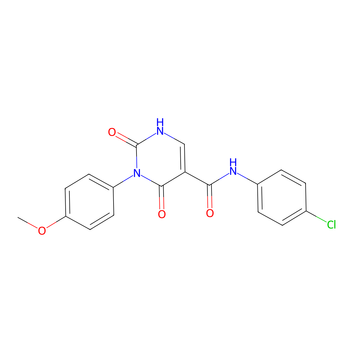 N-(4-chlorophenyl)-3-(4-methoxyphenyl)-2,4-dioxo-1,2,3,4-tetrahydropyrimidine-5-carboxamide molecular structure, CAS 863611-51-2
