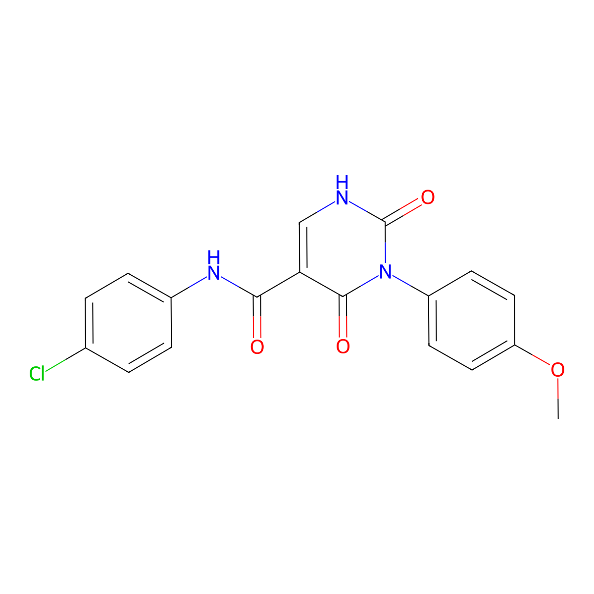 N-(4-chlorophenyl)-3-(4-methoxyphenyl)-2,4-dioxo-1,2,3,4-tetrahydropyrimidine-5-carboxamide molecular structure, CAS 863611-51-2