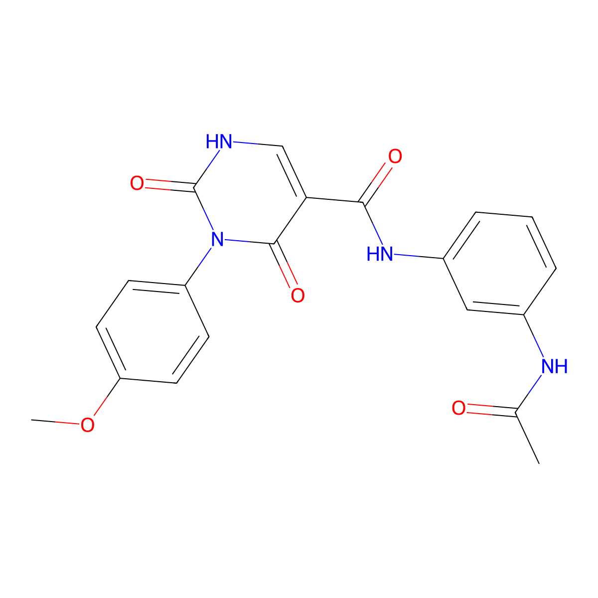 N-(3-acetamidophenyl)-3-(4-methoxyphenyl)-2,4-dioxo-1,2,3,4-tetrahydropyrimidine-5-carboxamide molecular structure, CAS 863611-80-7