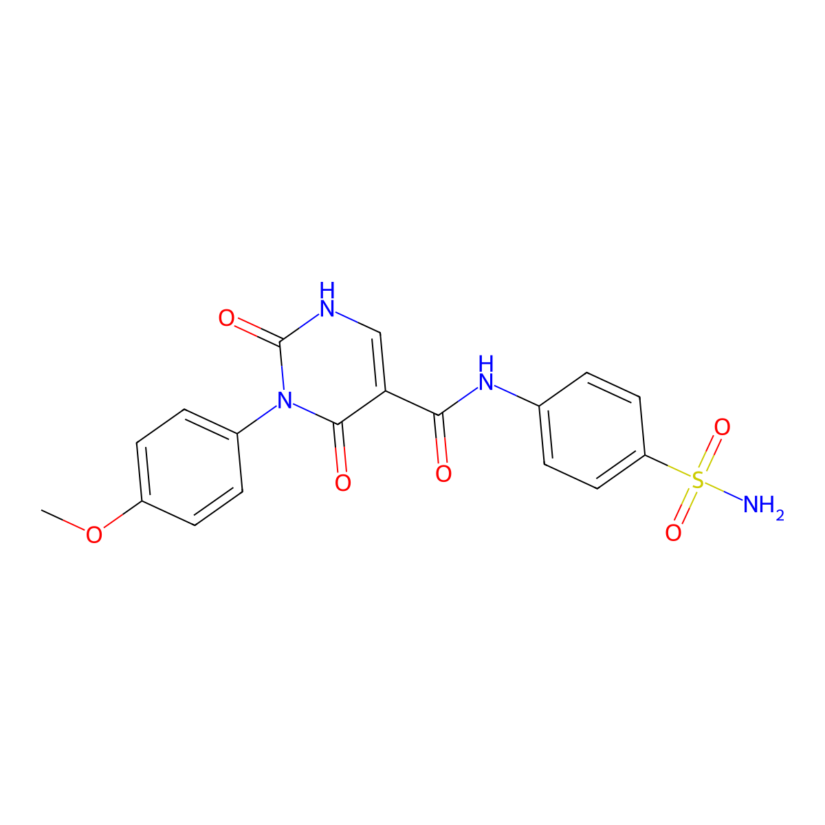3-(4-methoxyphenyl)-2,4-dioxo-N-(4-sulfamoylphenyl)-1,2,3,4-tetrahydropyrimidine-5-carboxamide molecular structure, CAS 863611-82-9