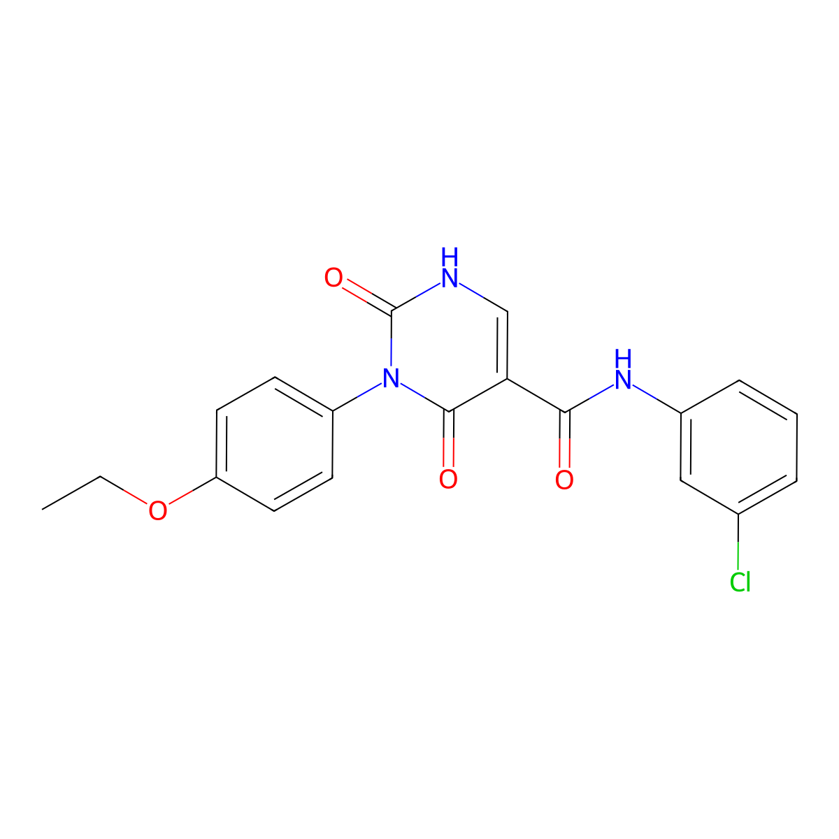 N-(3-chlorophenyl)-3-(4-ethoxyphenyl)-2,4-dioxo-1,2,3,4-tetrahydropyrimidine-5-carboxamide molecular structure, CAS 863611-99-8