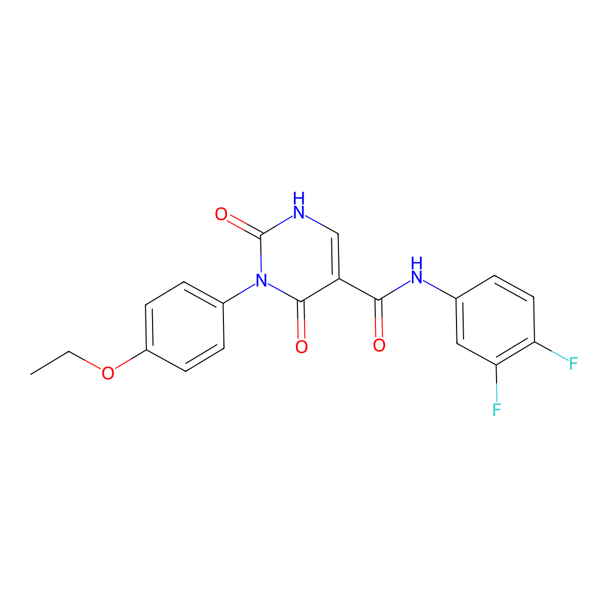 N-(3,4-difluorophenyl)-3-(4-ethoxyphenyl)-2,4-dioxo-1,2,3,4-tetrahydropyrimidine-5-carboxamide molecular structure, CAS 863612-16-2