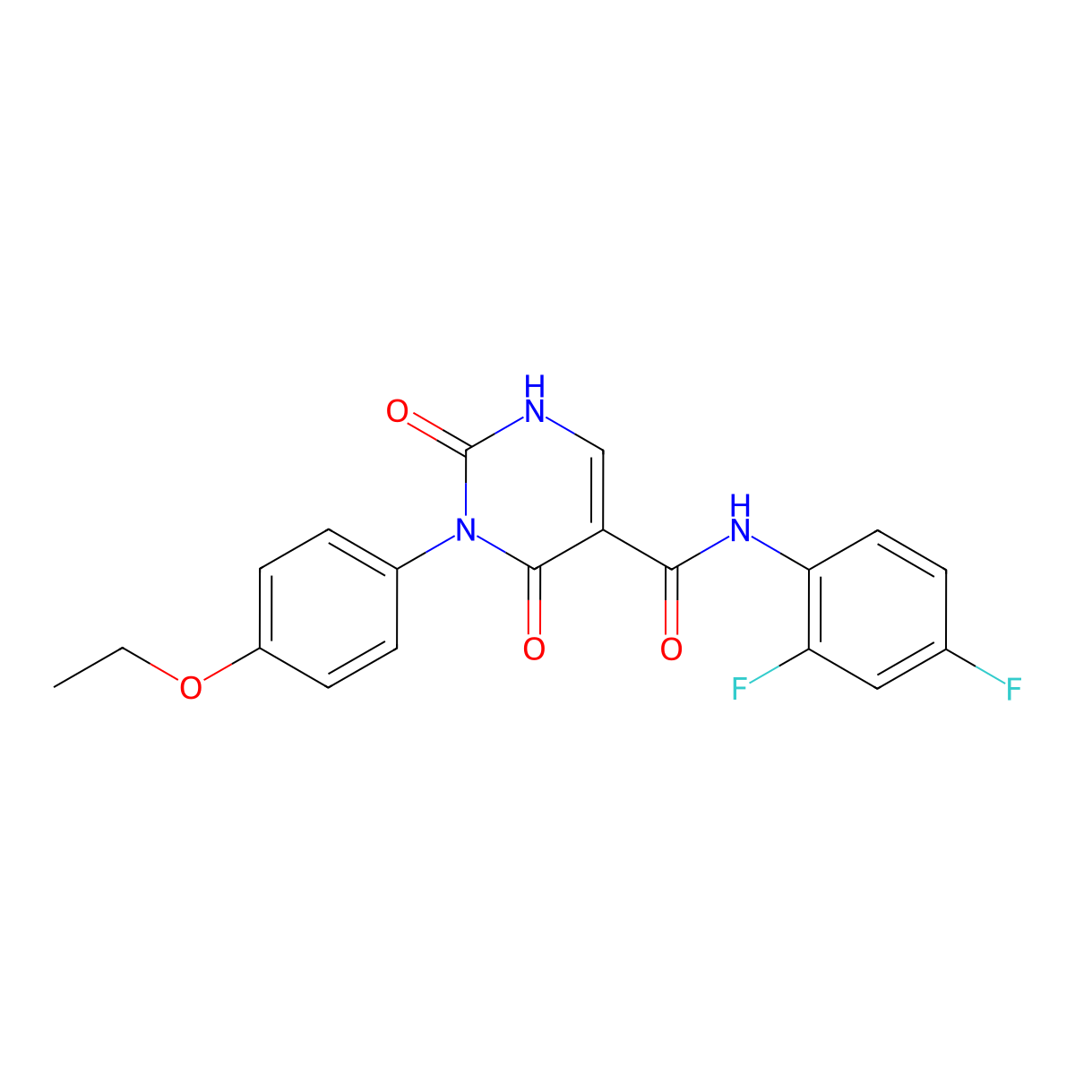 N-(2,4-difluorophenyl)-3-(4-ethoxyphenyl)-2,4-dioxo-1,2,3,4-tetrahydropyrimidine-5-carboxamide molecular structure, CAS 863612-24-2