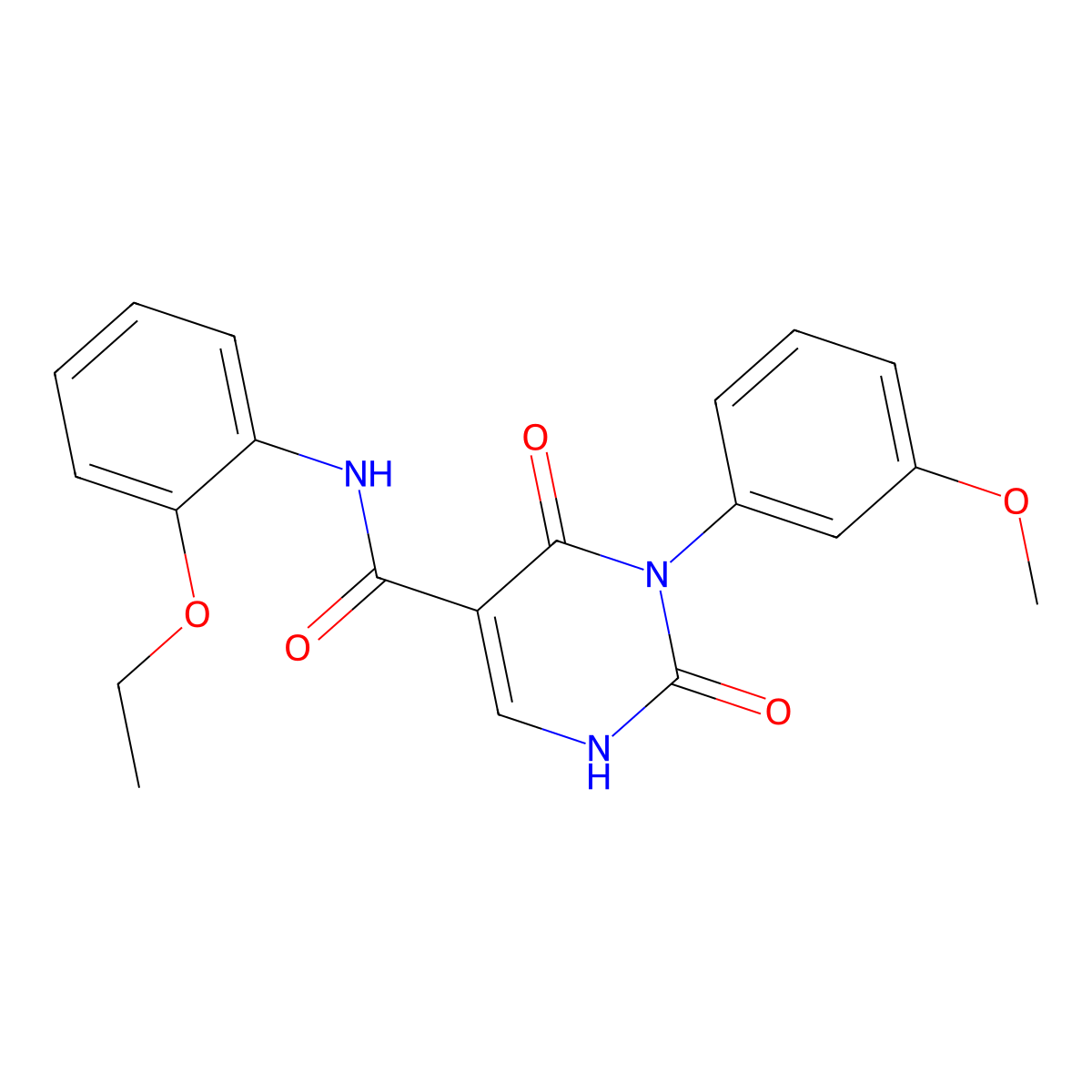 N-(2-ethoxyphenyl)-3-(3-methoxyphenyl)-2,4-dioxo-1,2,3,4-tetrahydropyrimidine-5-carboxamide molecular structure, CAS 863612-62-8