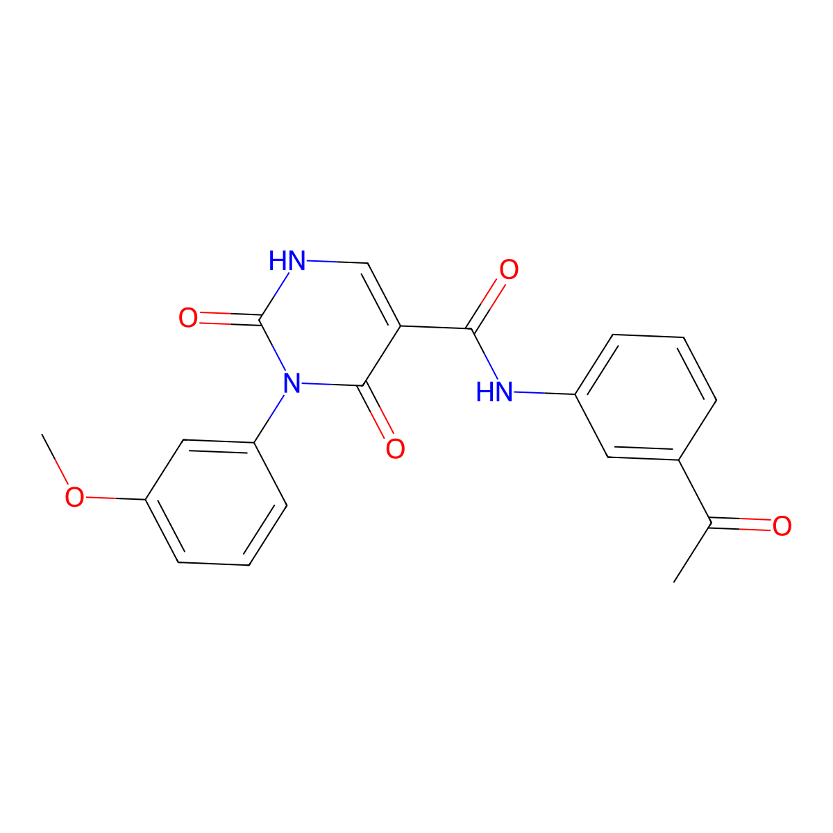 N-(3-acetylphenyl)-3-(3-methoxyphenyl)-2,4-dioxo-1,2,3,4-tetrahydropyrimidine-5-carboxamide molecular structure, CAS 863612-74-2
