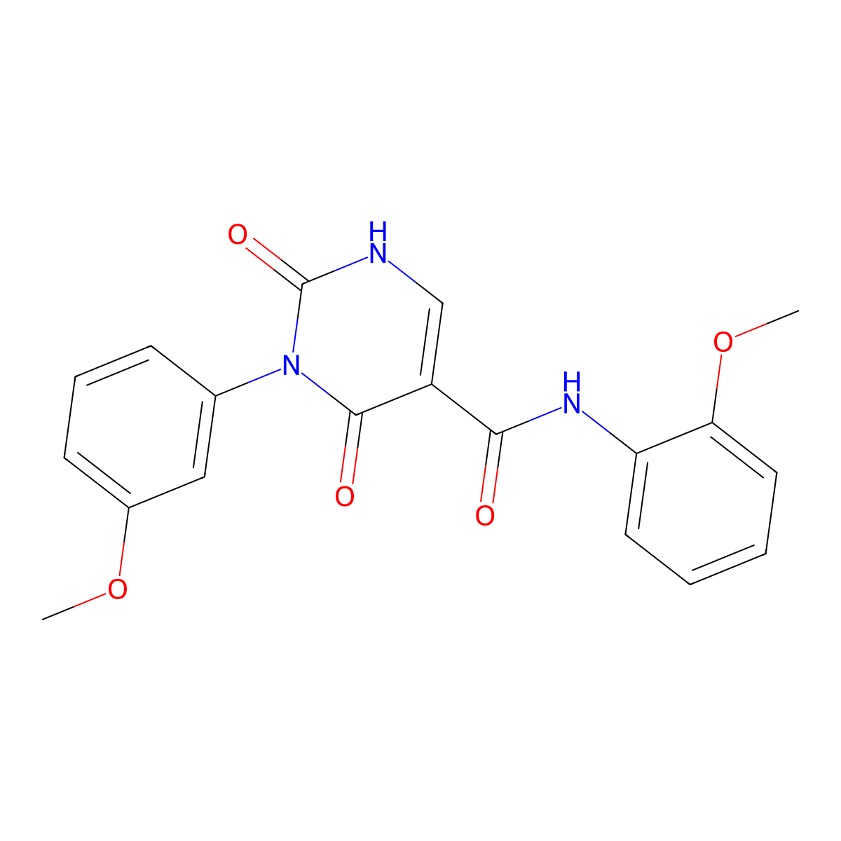 N-(2-methoxyphenyl)-3-(3-methoxyphenyl)-2,4-dioxo-1,2,3,4-tetrahydropyrimidine-5-carboxamide molecular structure, CAS 863612-88-8