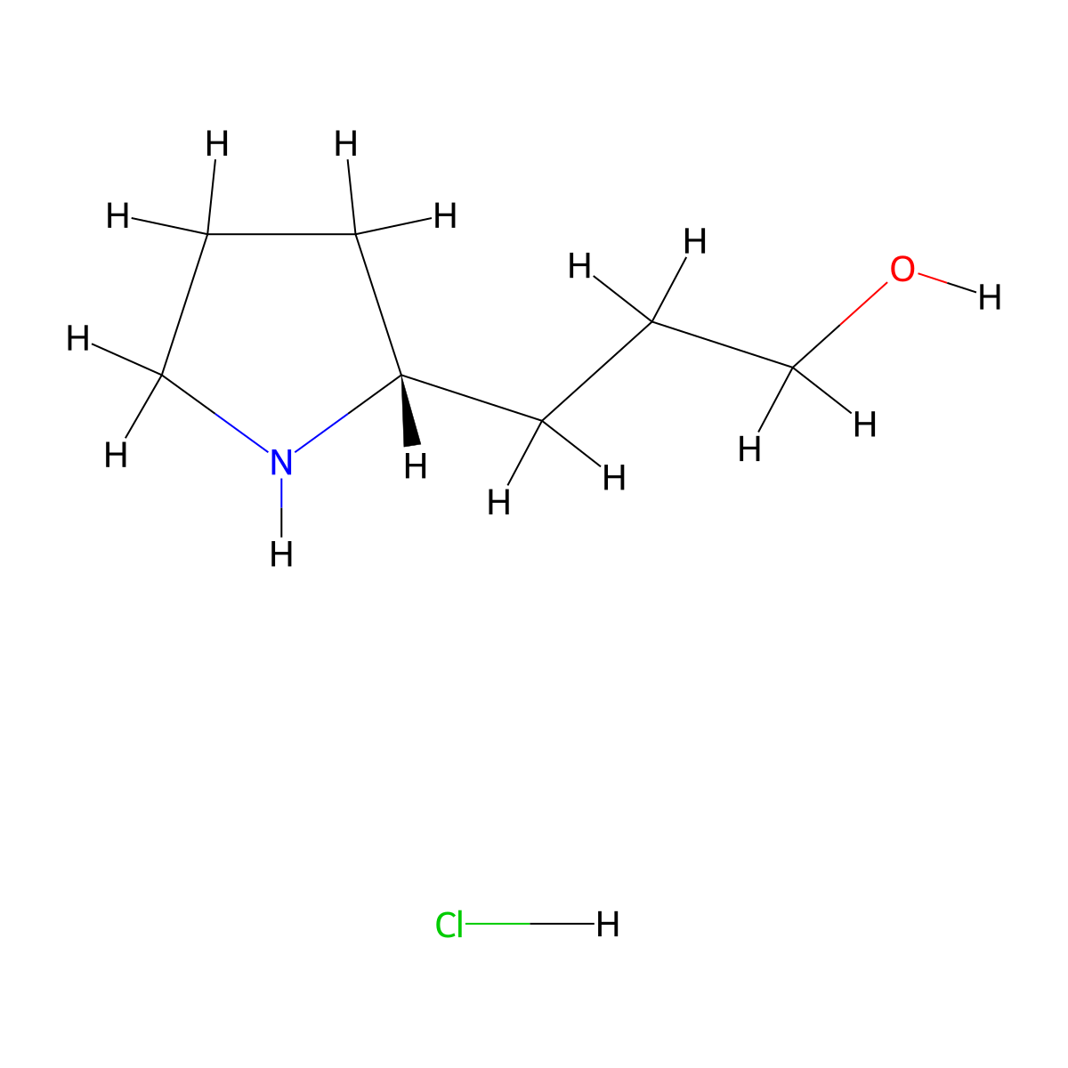 3-[(2r)-Pyrrolidin-2-yl]propan-1-ol hydrochloride molecular structure, CAS 863615-12-7