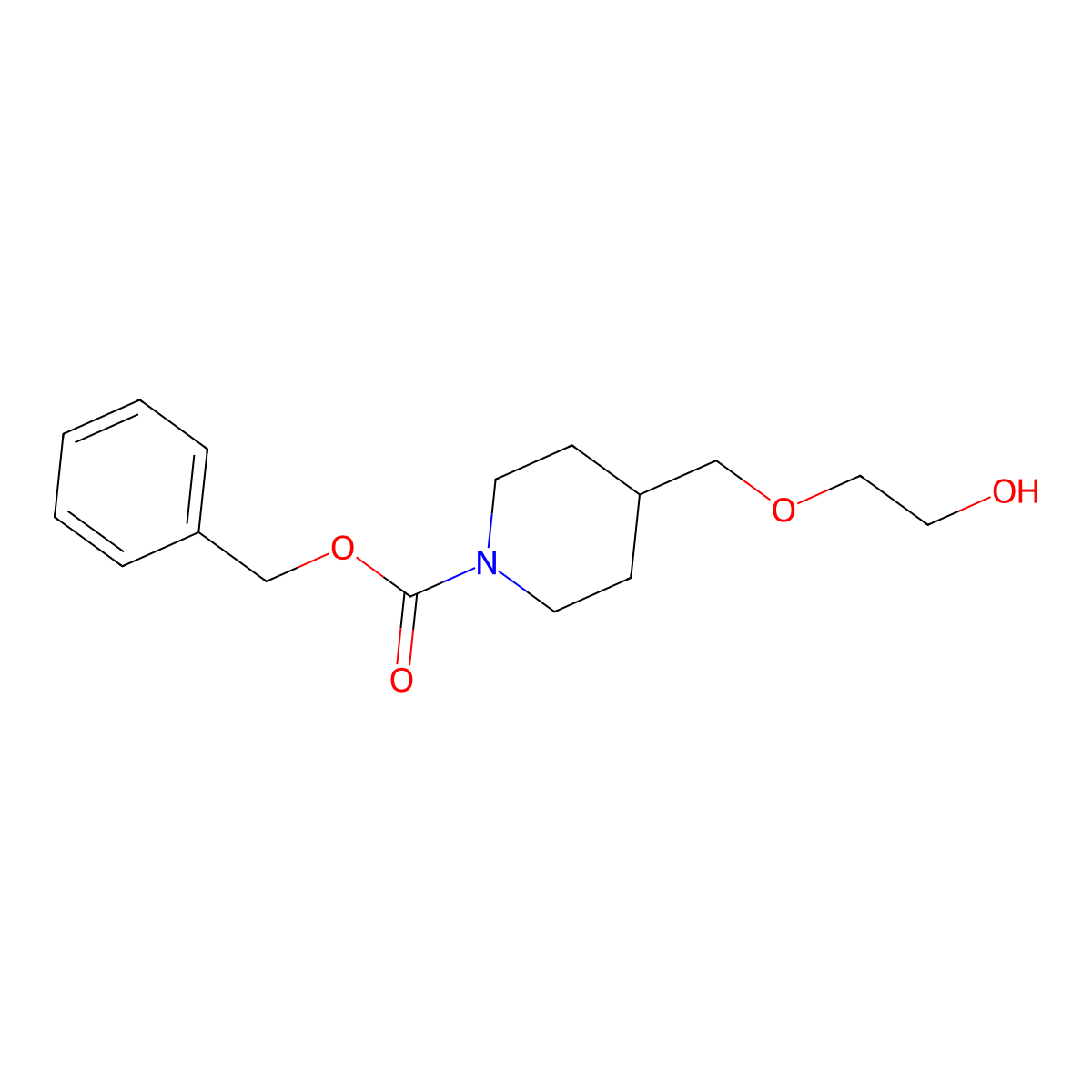 4-(2-Hydroxy-ethoxymethyl)-piperidine-1-carboxylic acid benzyl ester molecular structure, CAS 863615-19-4