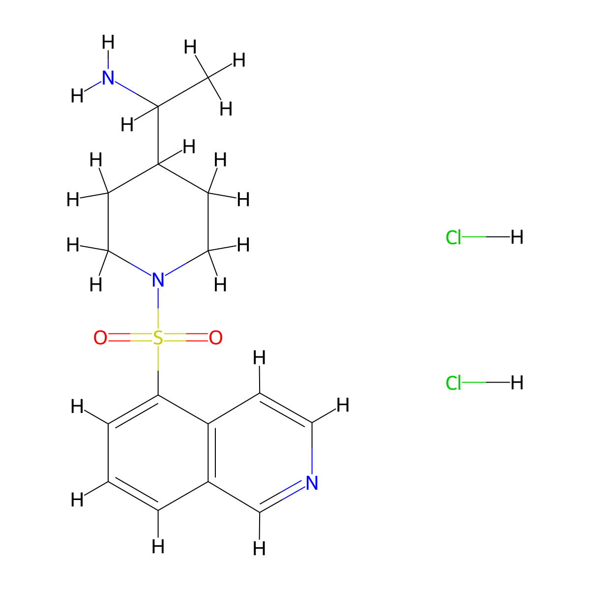 1-[1-(Isoquinoline-5-sulfonyl)piperidin-4-yl]ethan-1-aminedihydrochloride molecular structure, CAS 863638-93-1