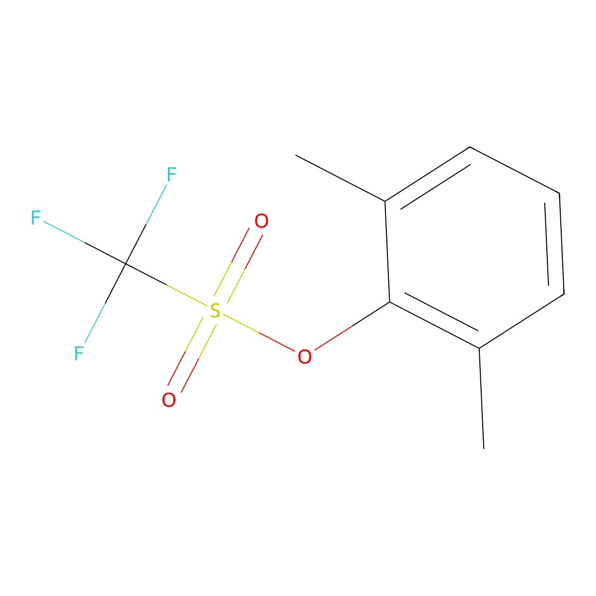 Methanesulfonic acid, trifluoro-, 2,6-dimethylphenyl ester molecular structure, CAS 86364-02-5