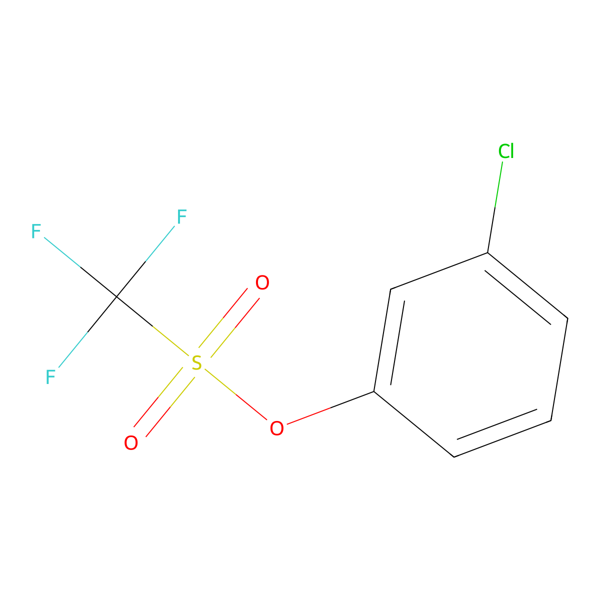 3-Chlorophenyl trifluoromethanesulfonate molecular structure, CAS 86364-03-6