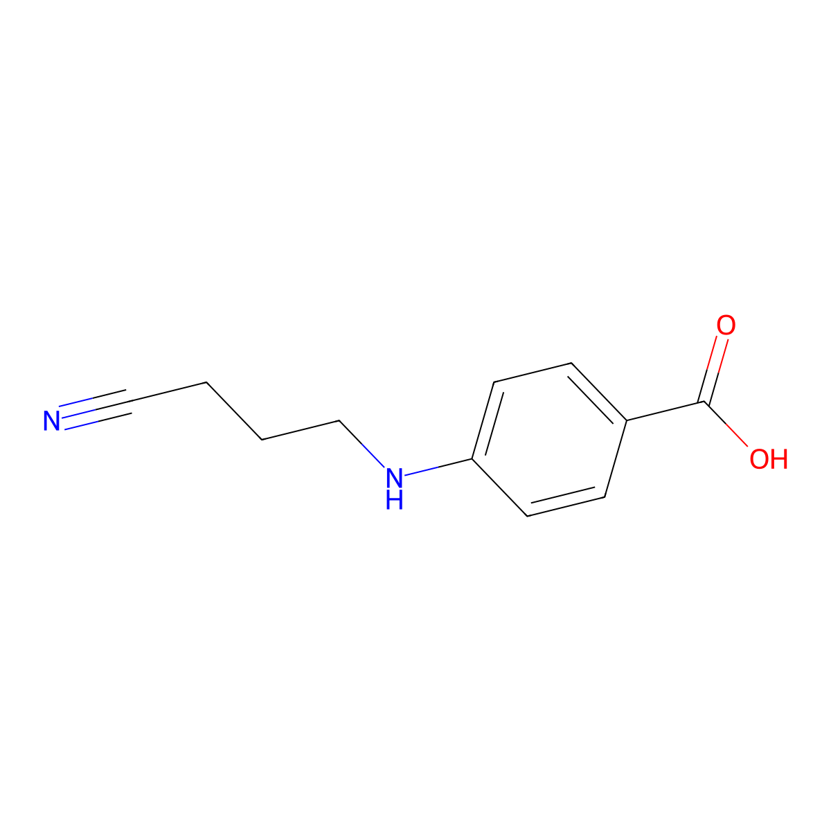 4-[(3-Cyanopropyl)amino]benzoic acid molecular structure, CAS 86364-37-6