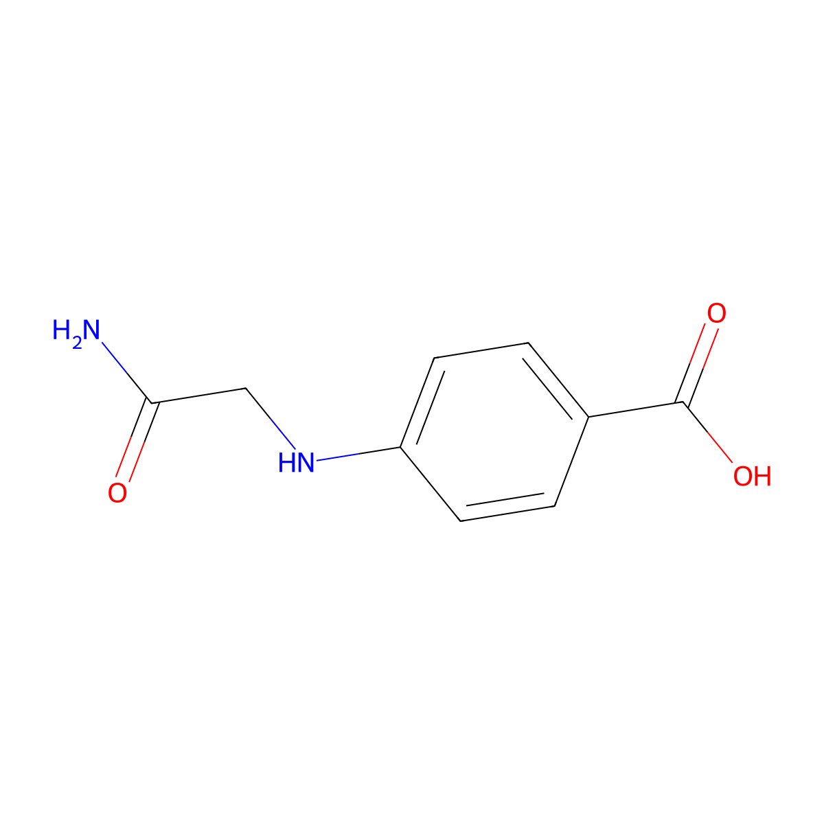 4-((Carbamoylmethyl)amino)benzoic acid molecular structure, CAS 86364-40-1