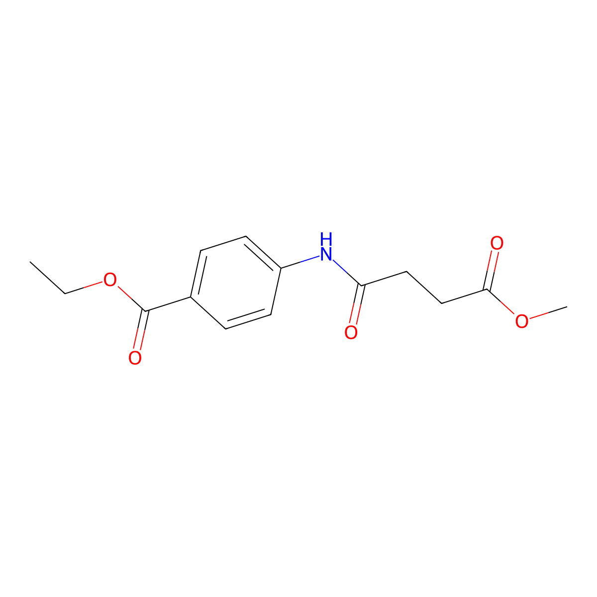 Ethyl 4-[(4-methoxy-4-oxobutanoyl)amino]benzoate molecular structure, CAS 86364-61-6