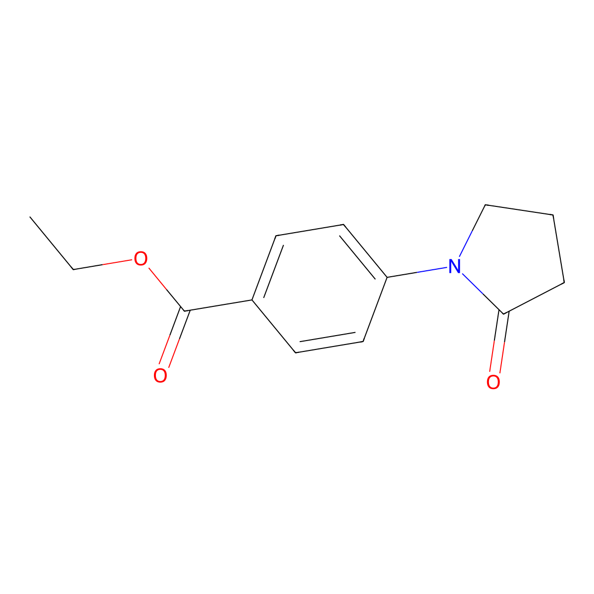 Ethyl 4-(2-oxopyrrolidin-1-yl)benzoate molecular structure, CAS 86364-65-0
