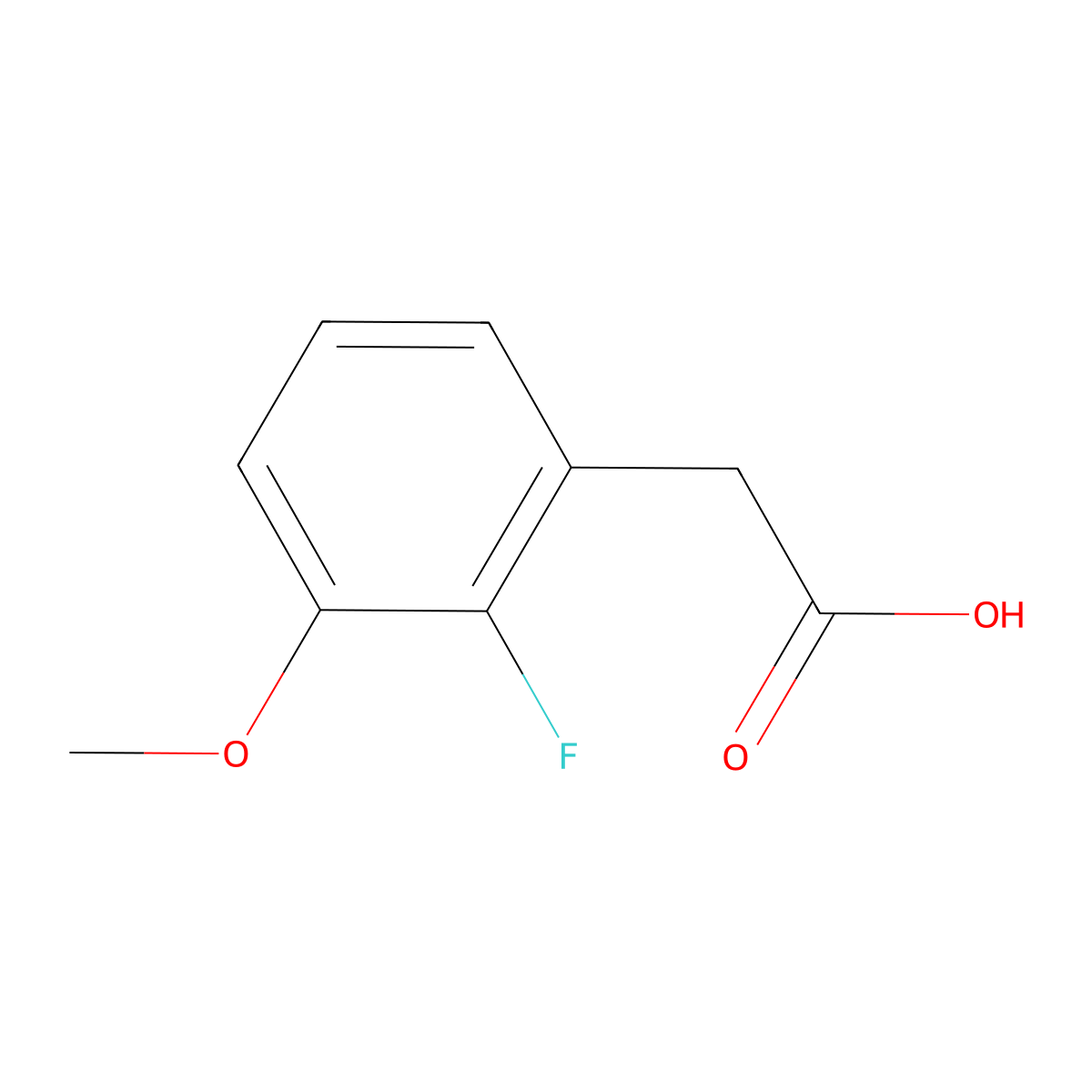 2-(2-Fluoro-3-methoxyphenyl)acetic acid molecular structure, CAS 863645-29-8