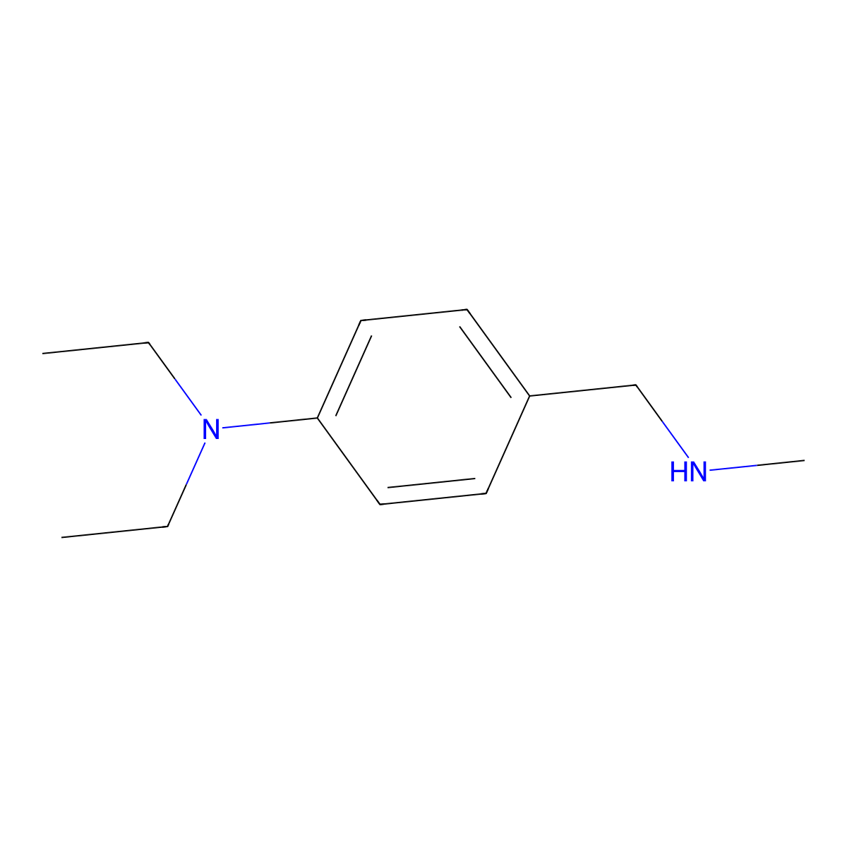 N,N-diethyl-4-[(methylamino)methyl]aniline molecular structure, CAS 863646-17-7
